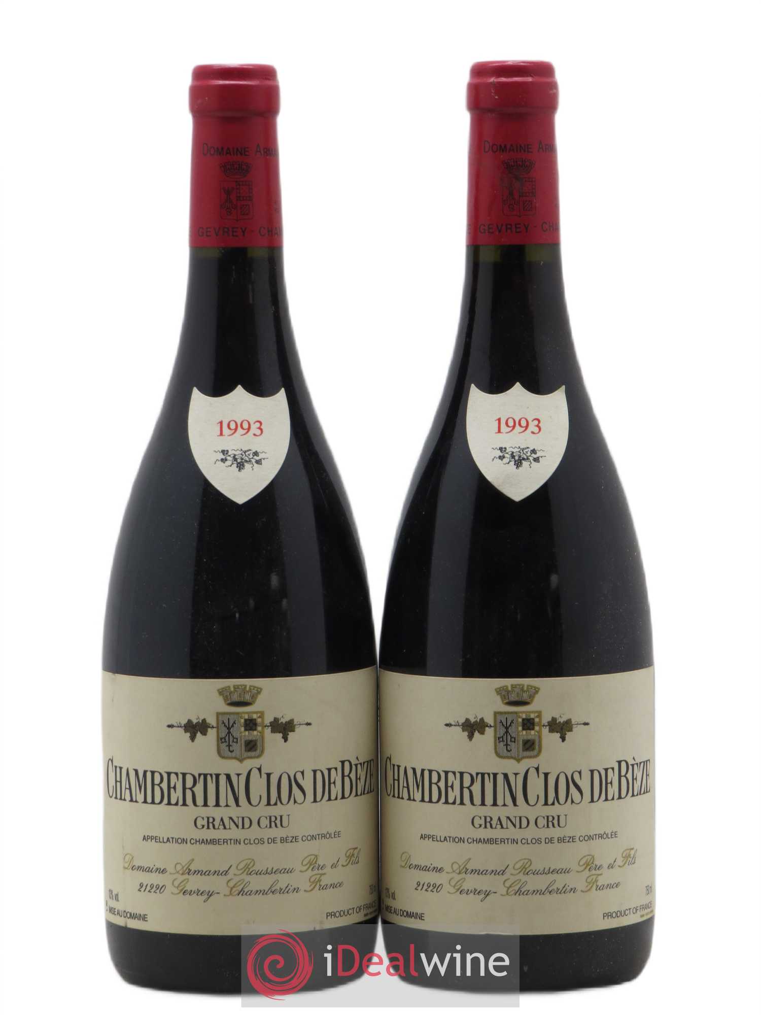 Chambertin Clos de Bèze Grand Cru Armand Rousseau (Domaine) 1993 - Lot de 2 bouteilles - 0