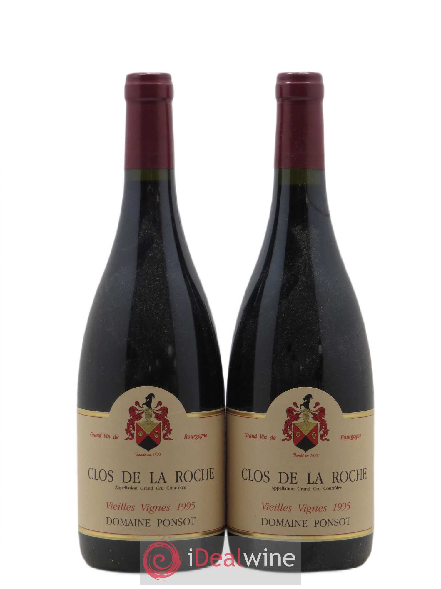 Clos de la Roche Grand Cru Vieilles Vignes Ponsot (Domaine) 1995 - Lot de 2 bouteilles - 0