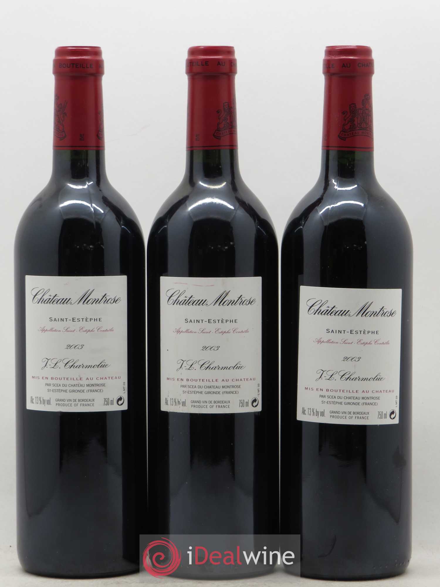 Château Montrose 2ème Grand Cru Classé 2003 - Lot de 3 bouteilles - 1