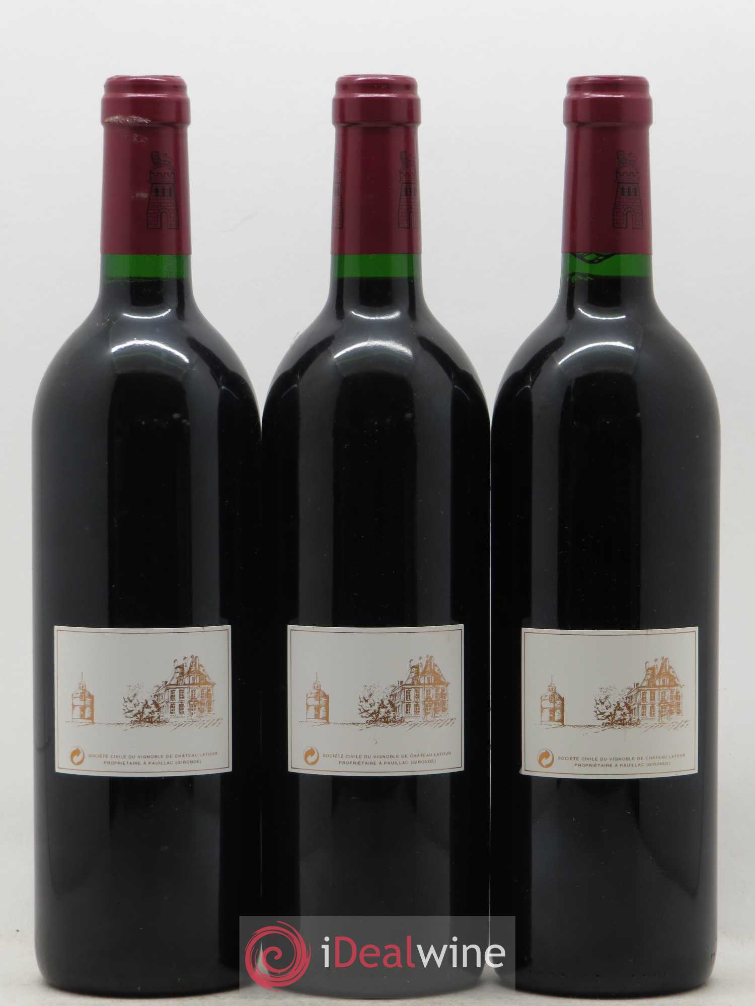 Château Latour 1er Grand Cru Classé 1996 - Lot de 3 bouteilles - 1