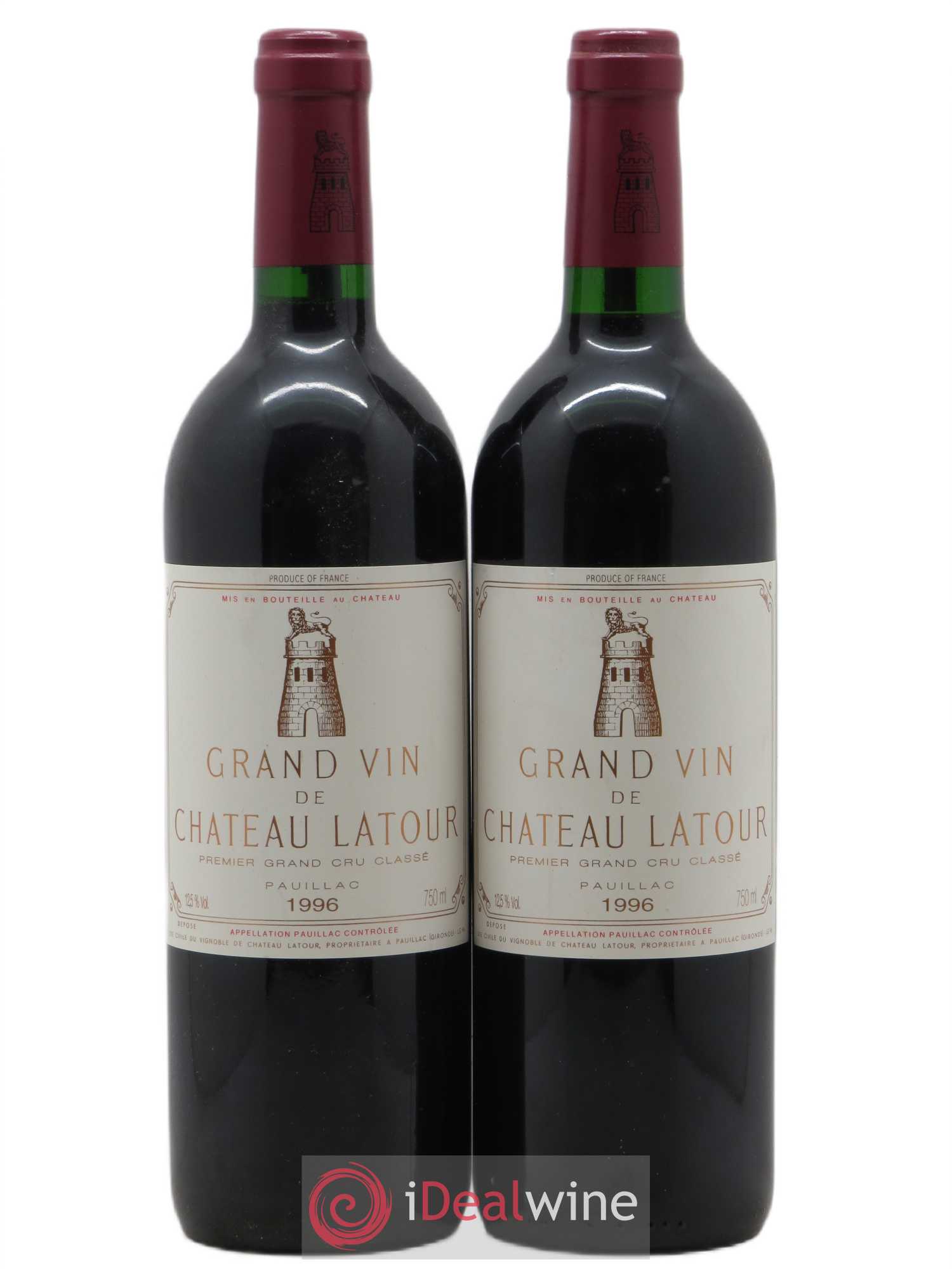 Château Latour 1er Grand Cru Classé 1996 - Lot de 2 bouteilles - 0