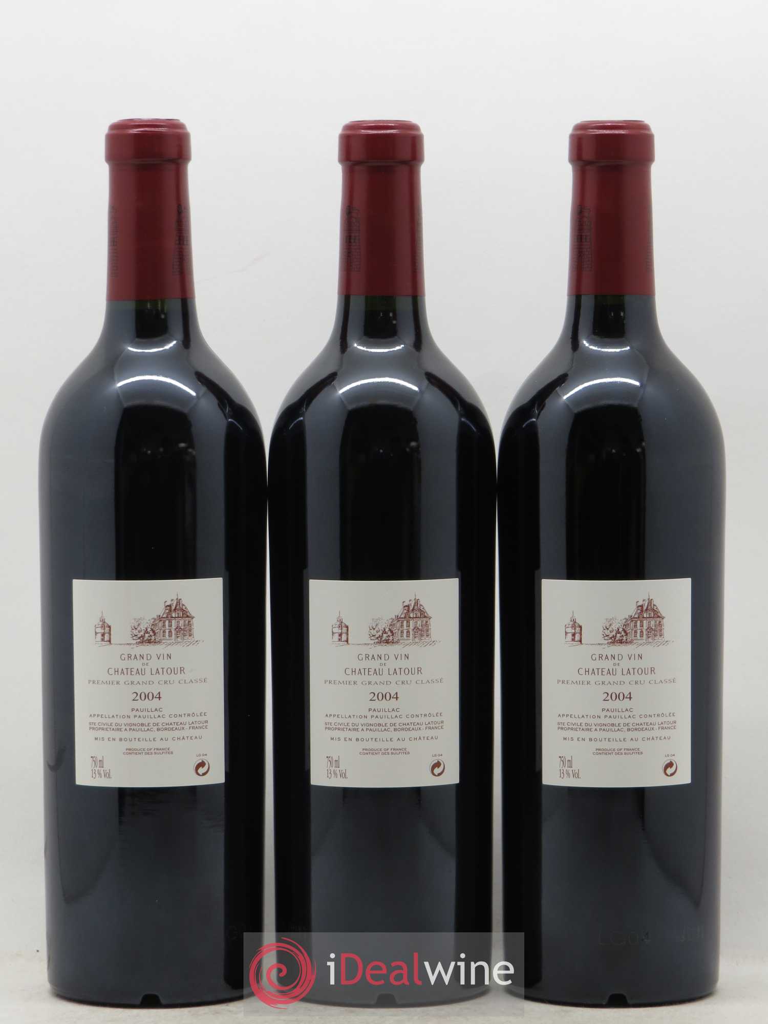 Château Latour 1er Grand Cru Classé 2004 - Lot de 3 bouteilles - 1
