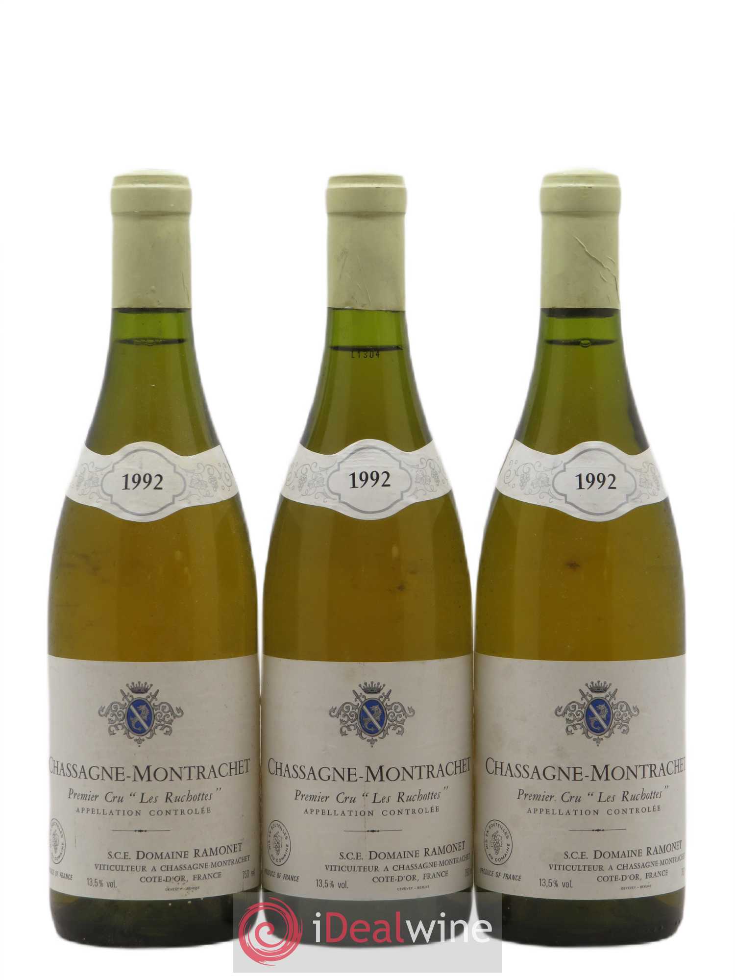 Chassagne-Montrachet 1er Cru Les Ruchottes Ramonet (Domaine) 1992 - Lot de 3 bouteilles - 0