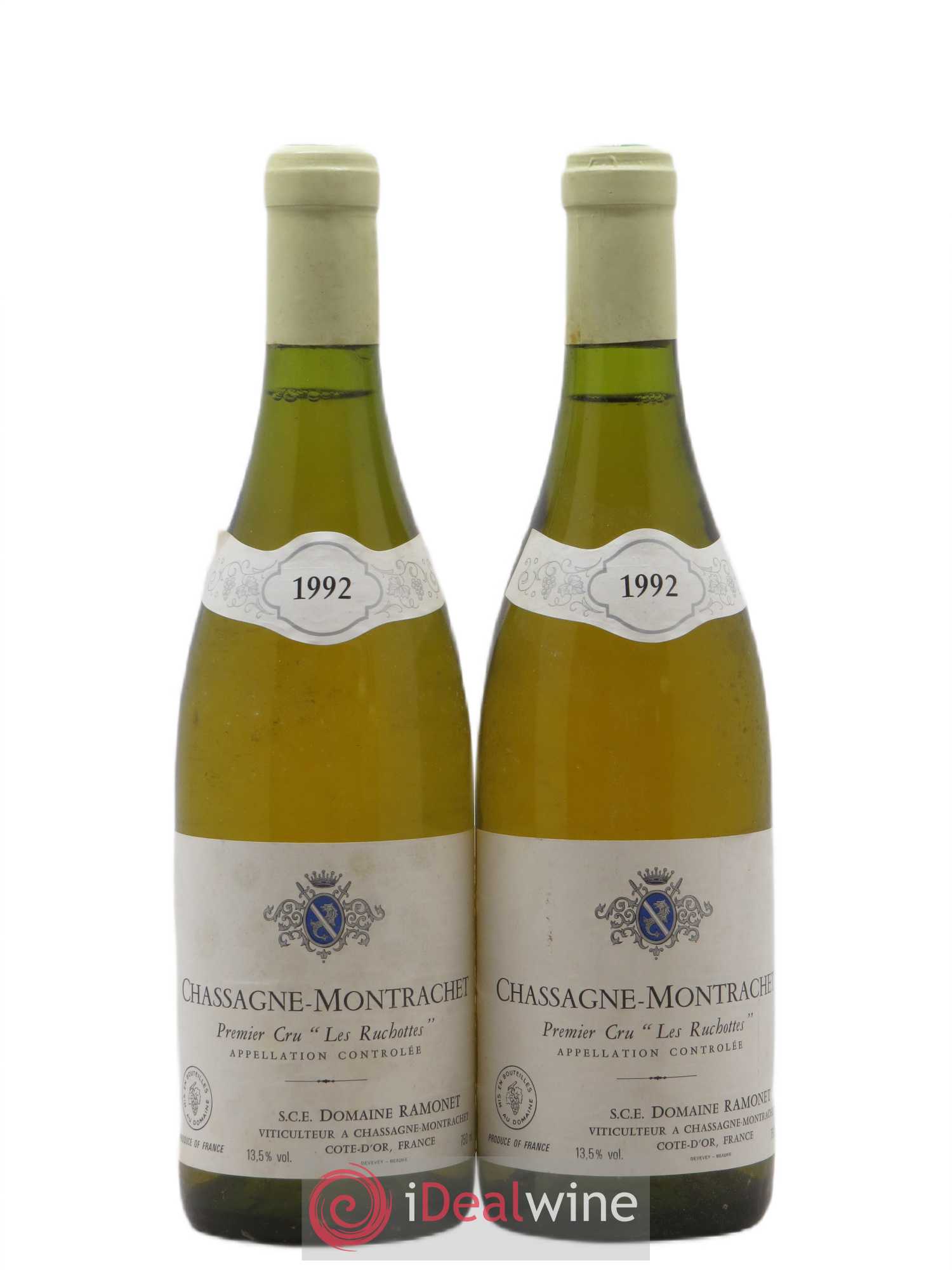 Chassagne-Montrachet 1er Cru Les Ruchottes Ramonet (Domaine) 1992 - Lot de 2 bouteilles - 0