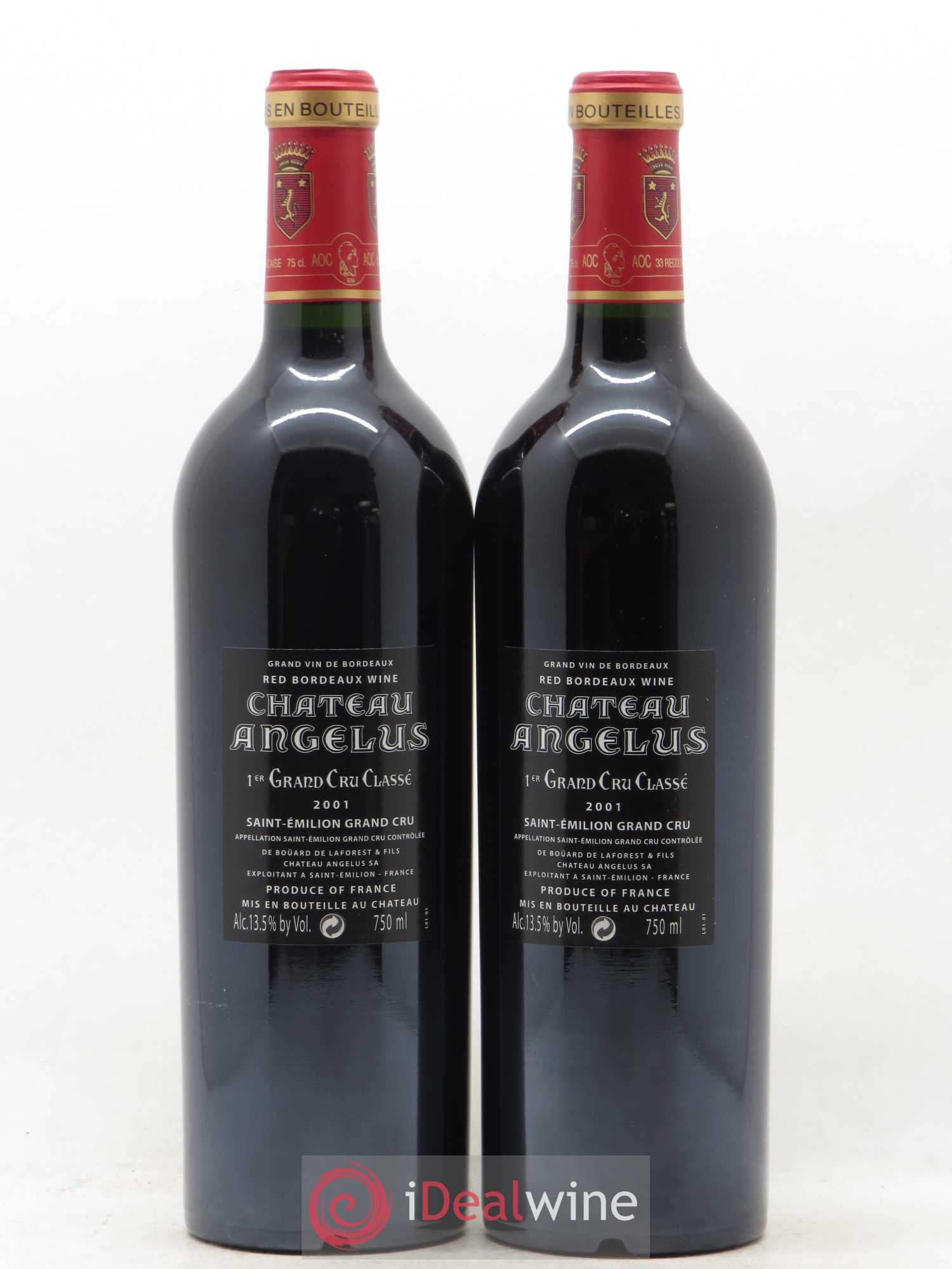 Château Angélus 1er Grand Cru Classé A 2001 - Lot de 2 bouteilles - 1