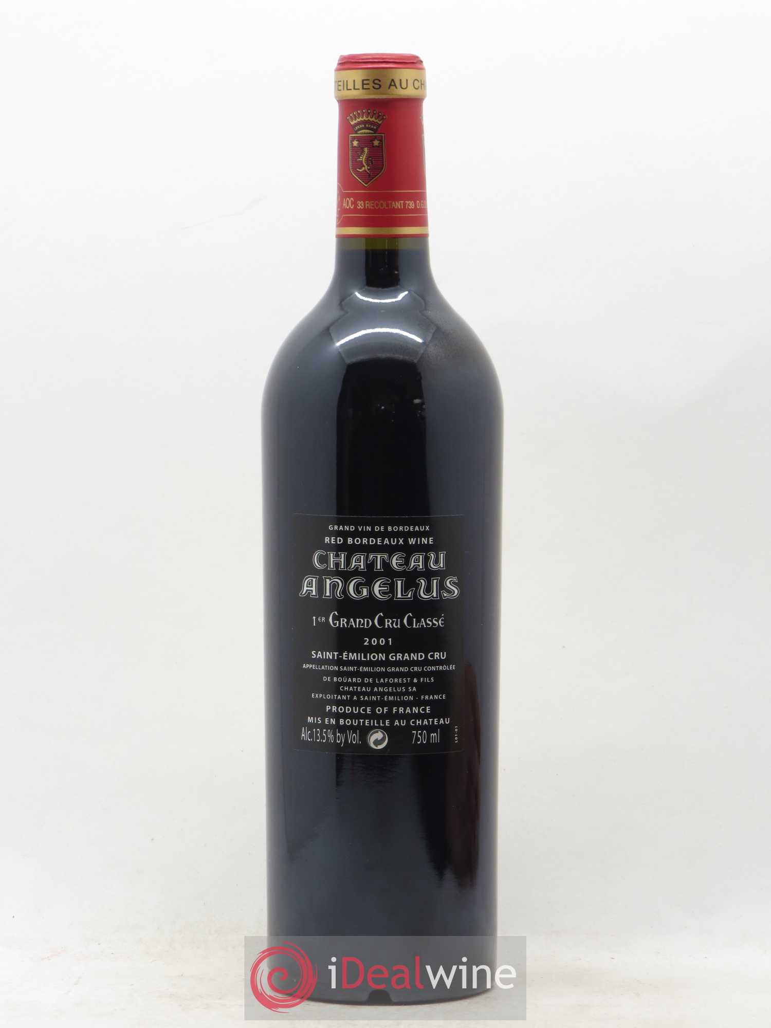 Château Angélus 1er Grand Cru Classé A 2001 - Lot de 1 bouteille - 1