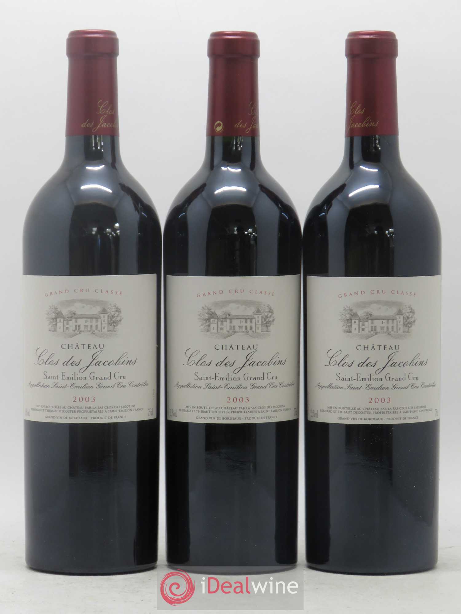 Château Clos des Jacobins Grand Cru Classé 2003 - Lot de 6 bouteilles - 2