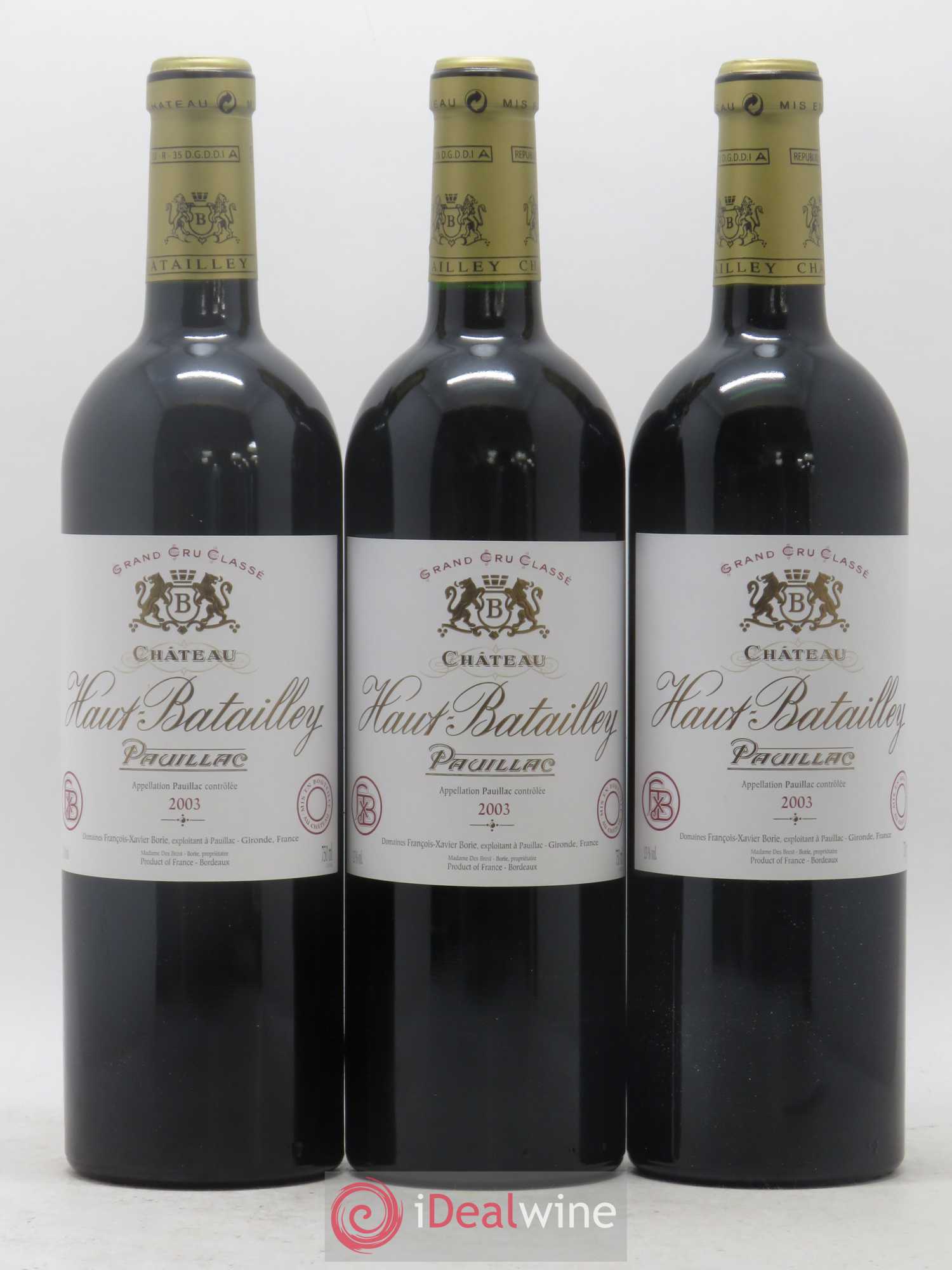 Château Haut Batailley 5ème Grand Cru Classé 2003 - Lot de 12 bouteilles - 2