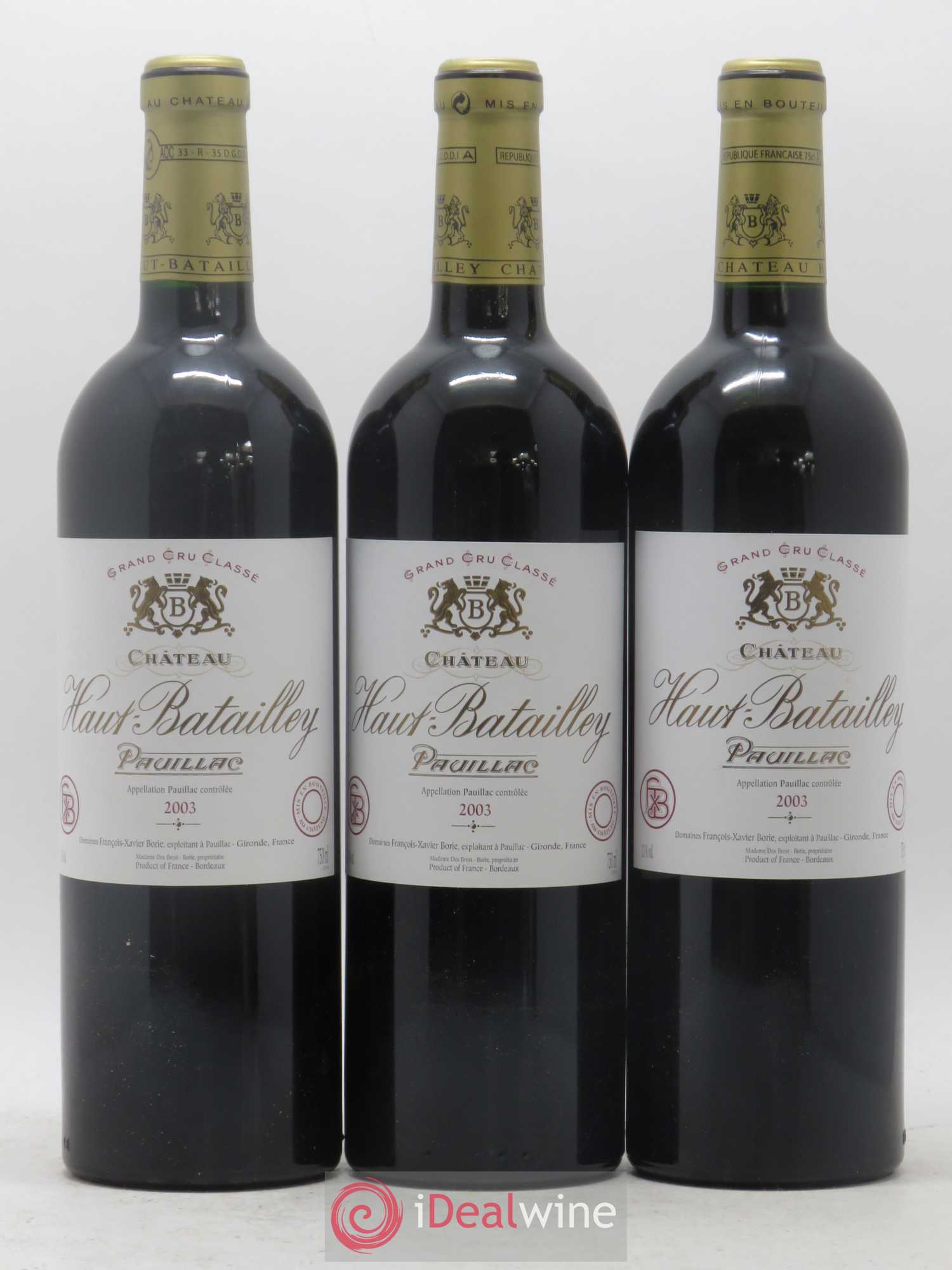 Château Haut Batailley 5ème Grand Cru Classé 2003 - Lot de 12 bouteilles - 3