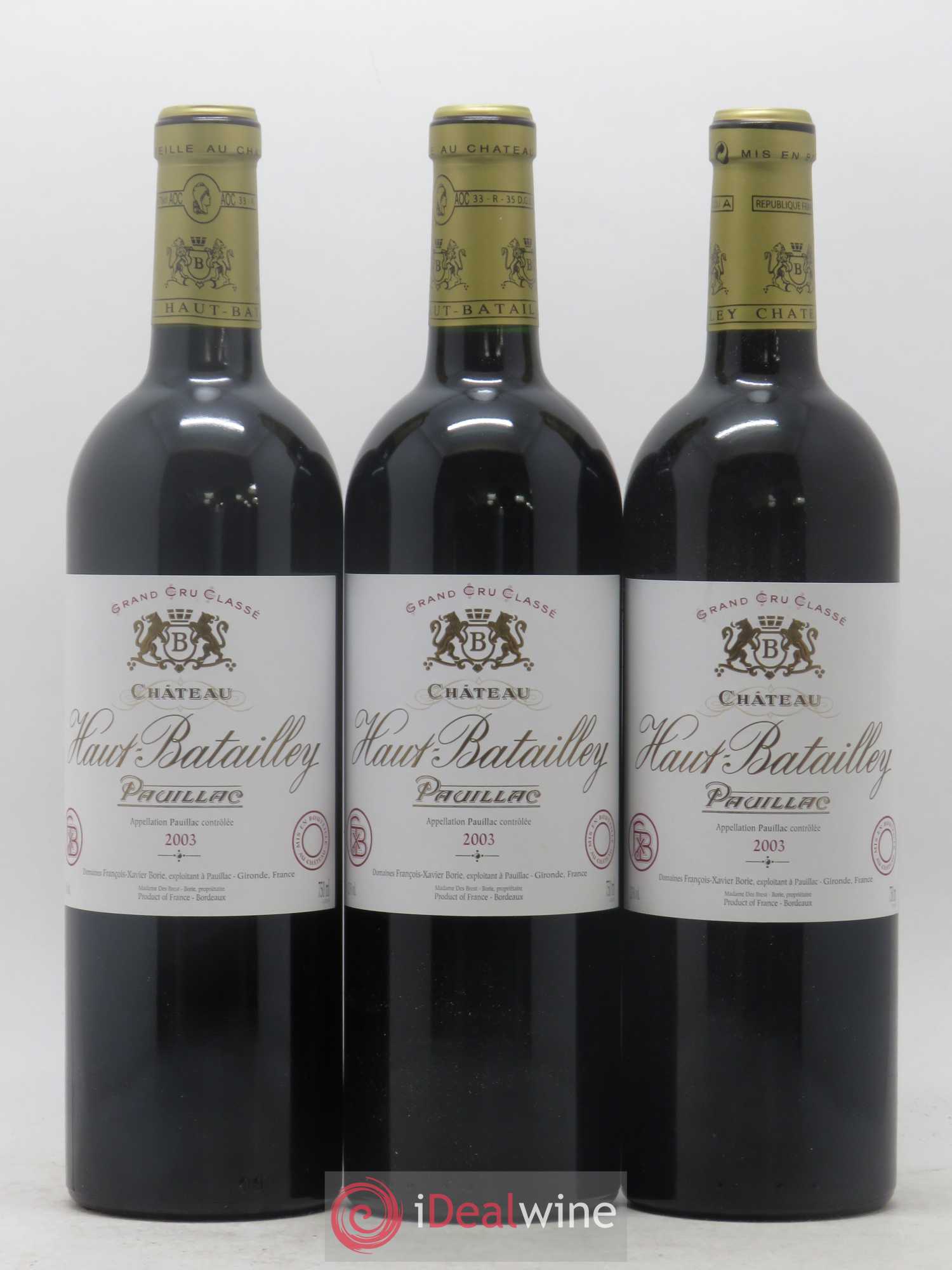 Château Haut Batailley 5ème Grand Cru Classé 2003 - Lot de 12 bouteilles - 2
