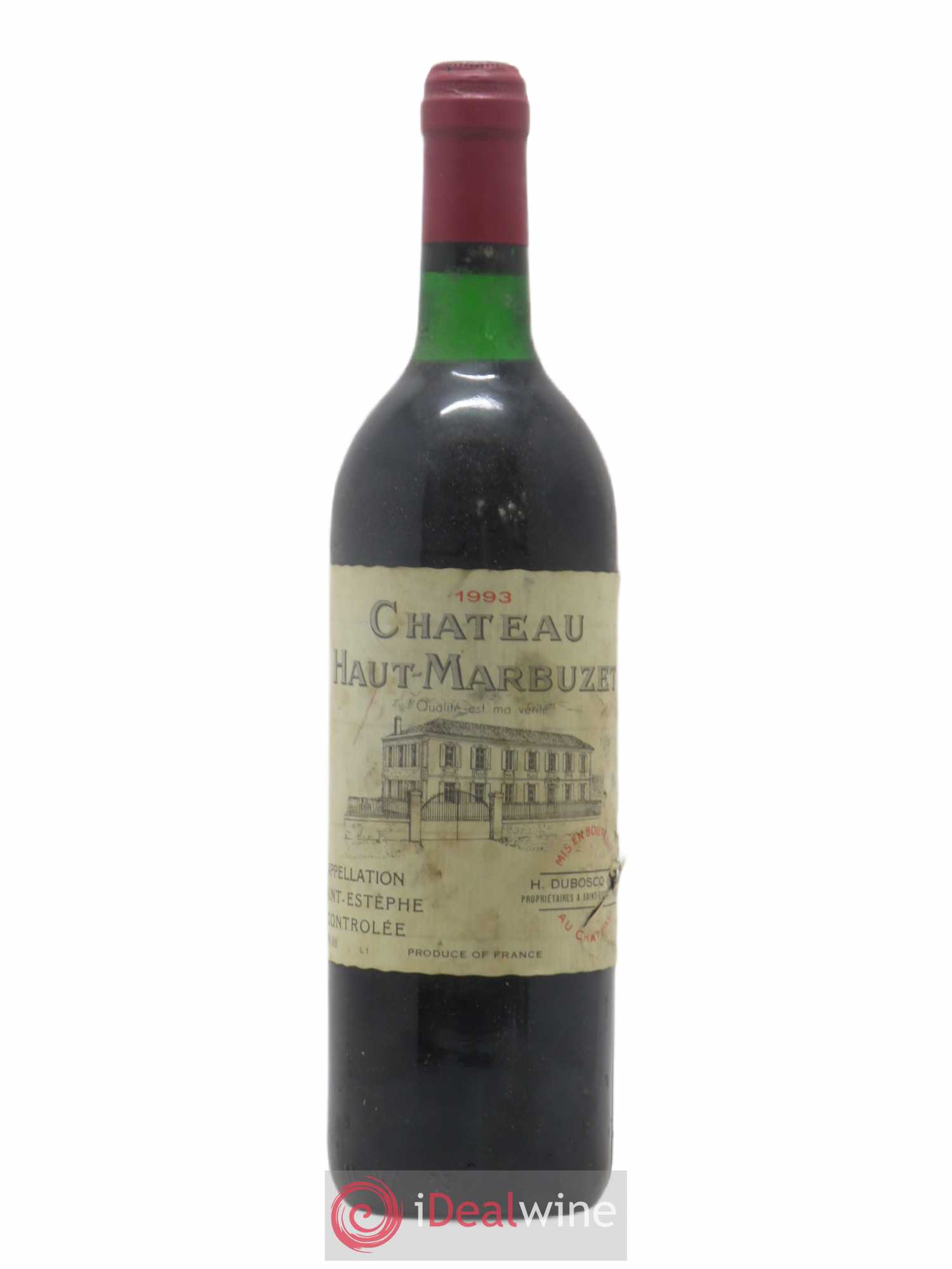 Château Haut Marbuzet 1993 - Lot de 1 bouteille - 0