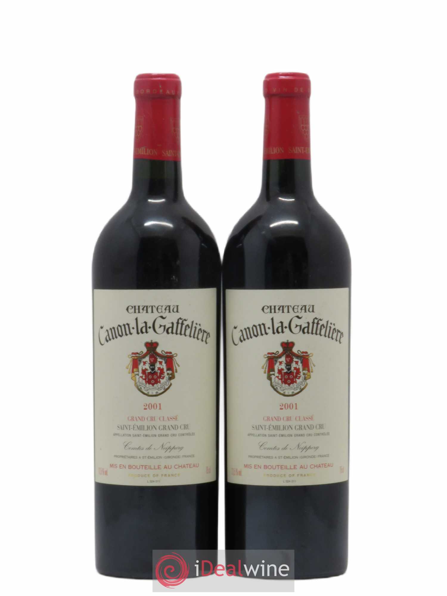 Château Canon la Gaffelière 1er Grand Cru Classé B 2001 - Lot de 2 bouteilles - 0