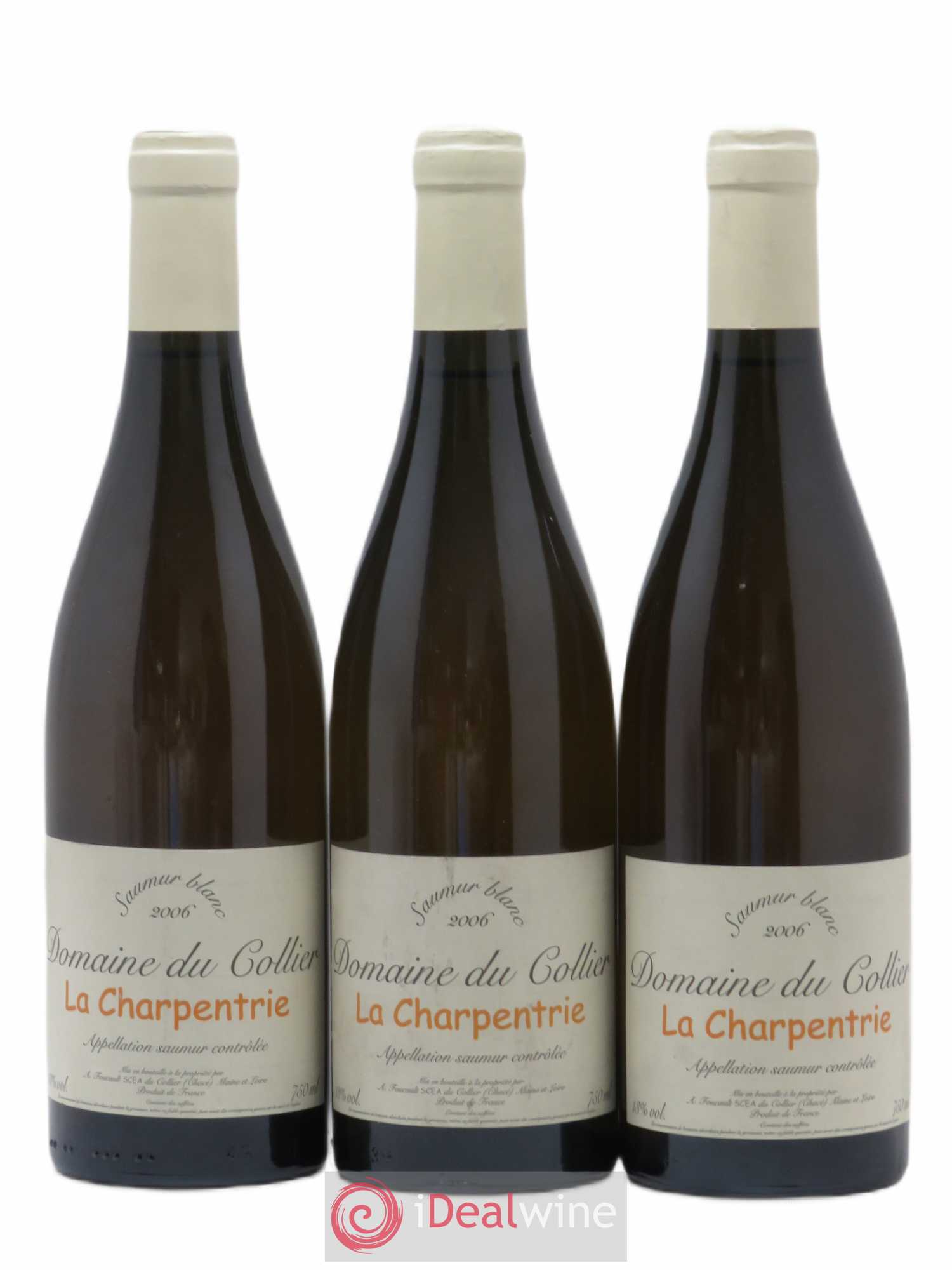 Saumur La Charpentrie Domaine du Collier (sans prix de réserve) 2006 - Lot de 3 bouteilles - 0