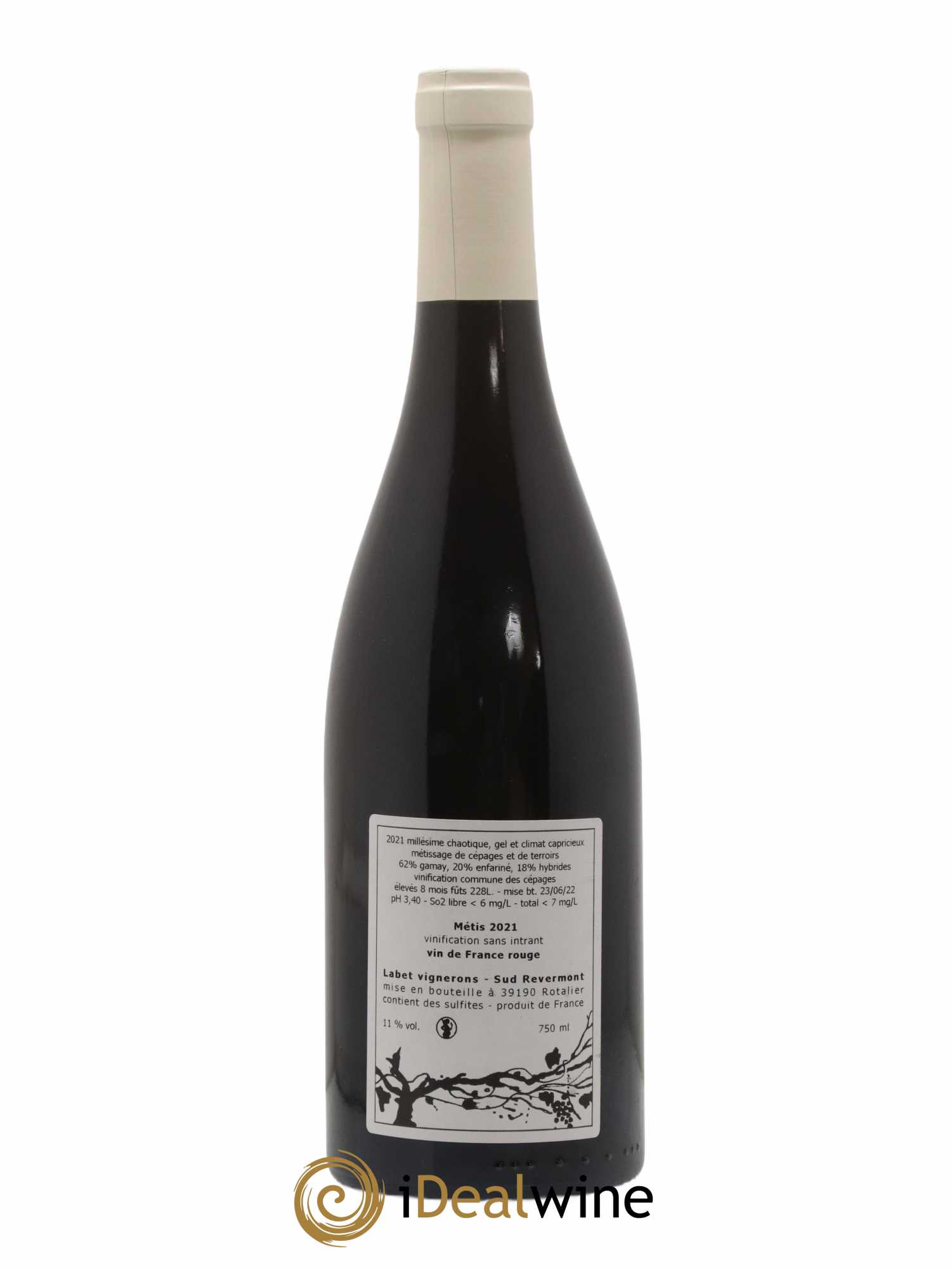 Vin de France Métis Romain - Julien - Charline Labet 2021 - Lot de 1 bouteille - 1
