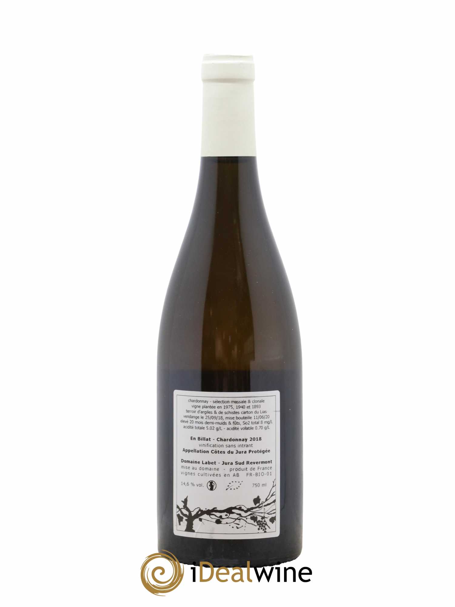 Côtes du Jura Chardonnay En Billat Labet (Domaine) 2018 - Lot of 1 bottle - 1