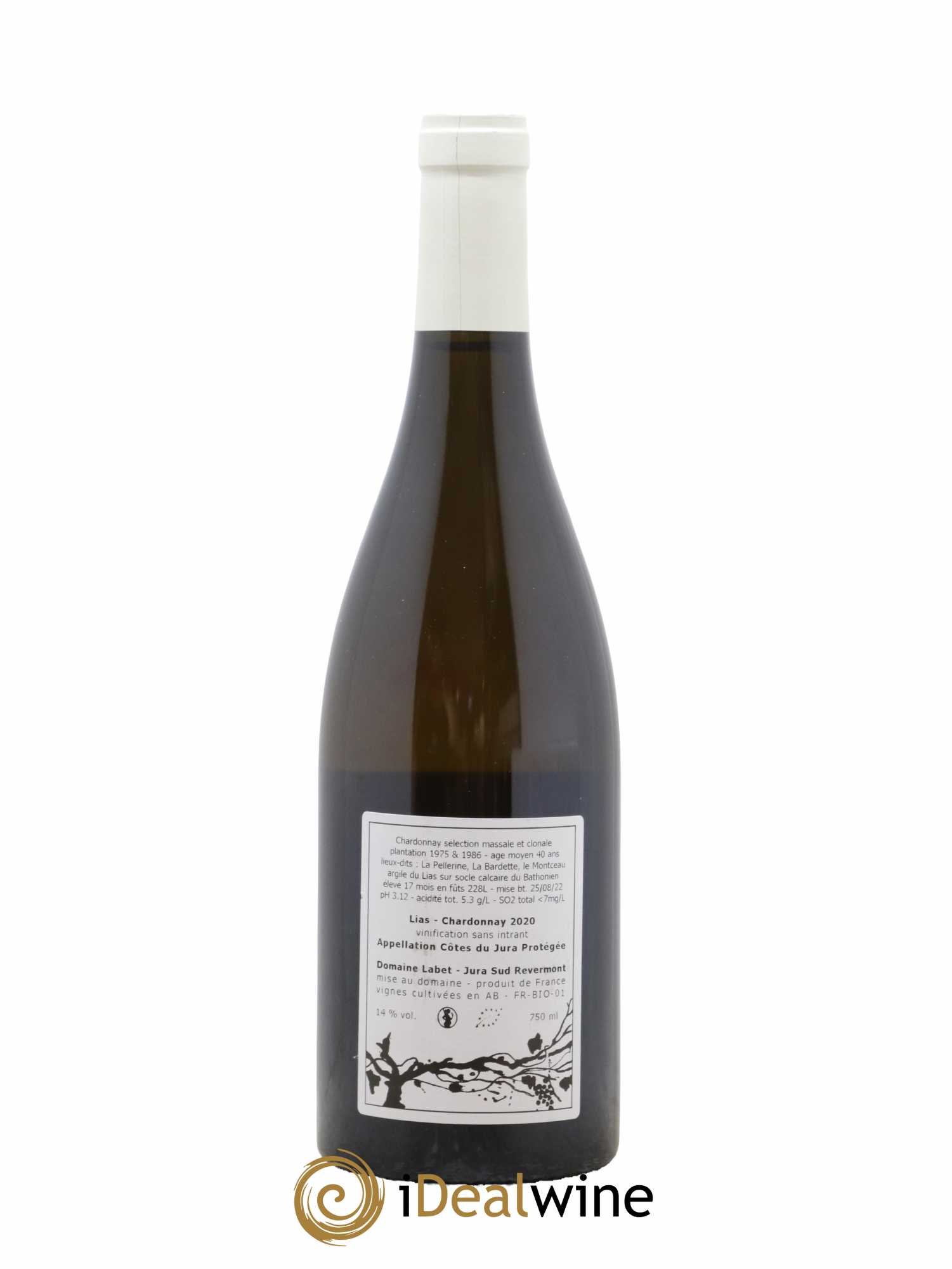 Côtes du Jura Chardonnay Lias Romain - Julien  - Charline Labet 2020 - Lot of 1 bottle - 1