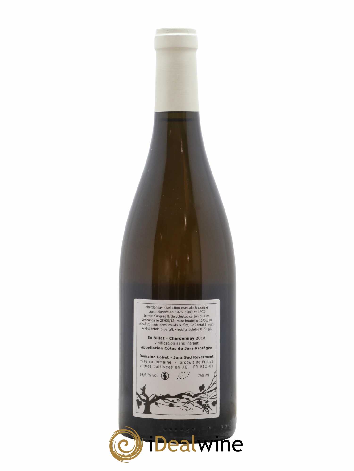 Côtes du Jura Chardonnay En Billat Labet (Domaine) 2018 - Lot de 1 bouteille - 1