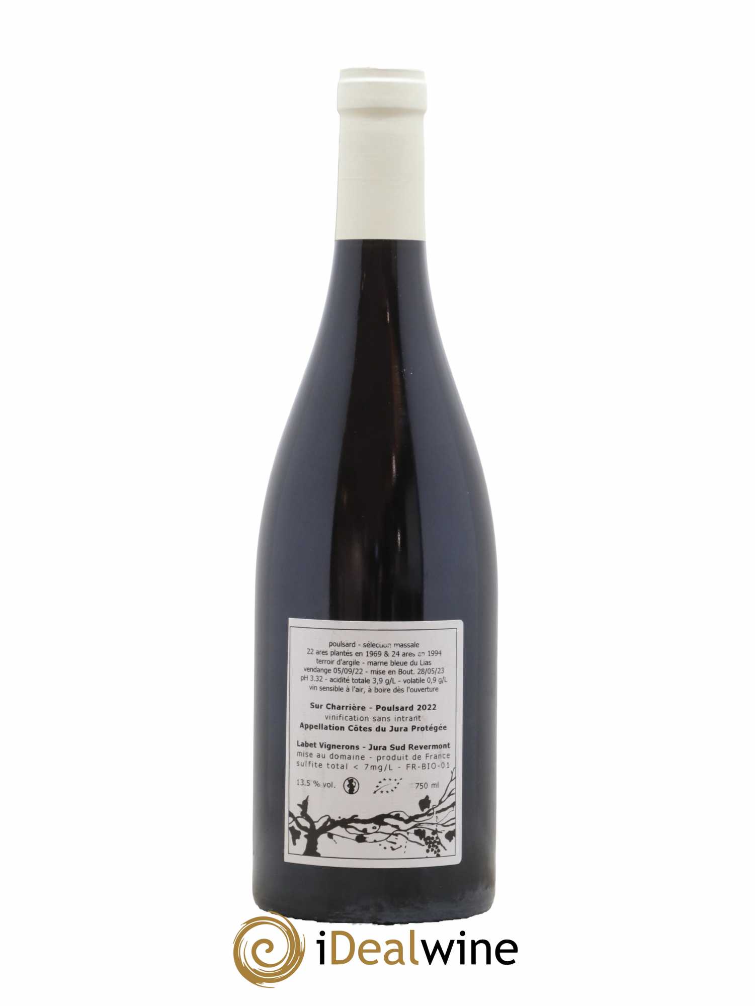 Côtes du Jura Poulsard Sur Charrière Romain - Julien - Charline Labet 2022 - Lot de 1 bouteille - 1