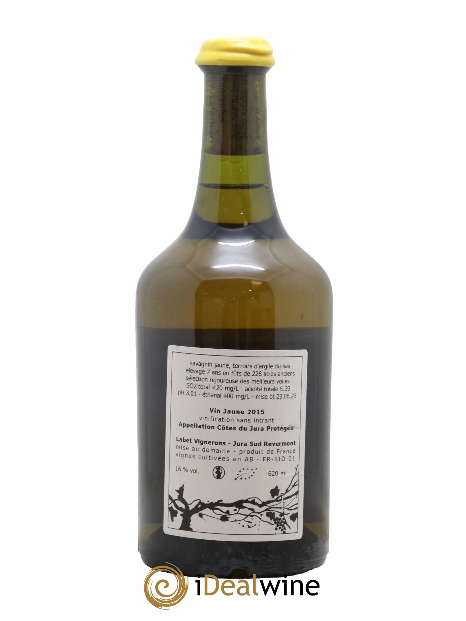 Côtes du Jura Vin Jaune Romain - Julien - Charline Labet 2015 - Lot de 1 bouteille - 1