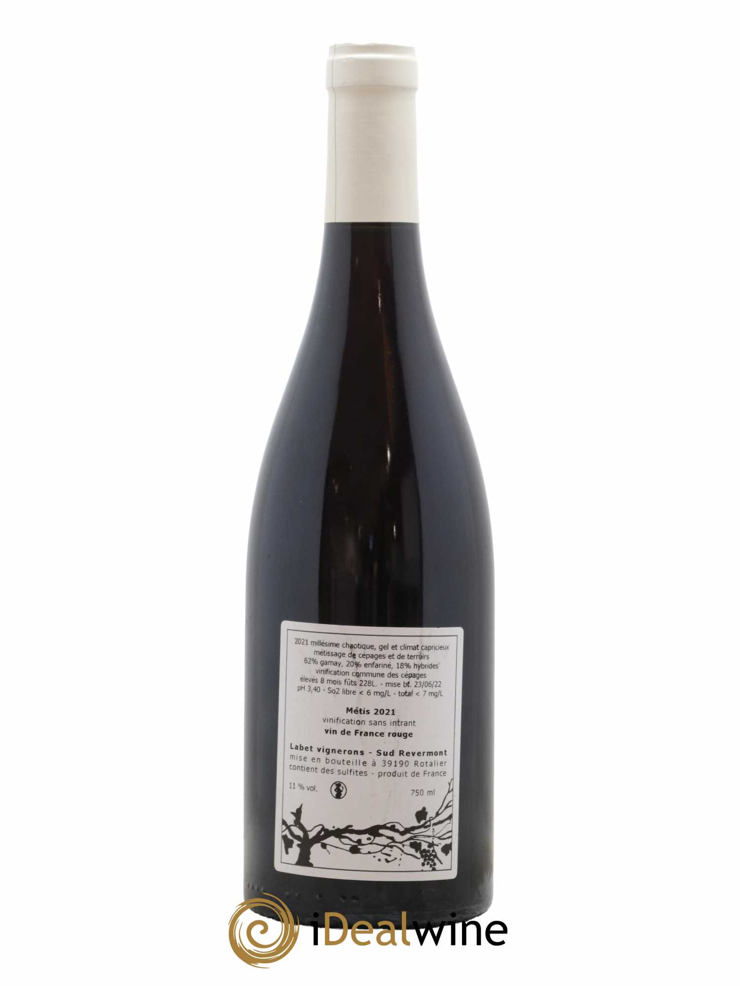 Vin de France Métis Romain - Julien - Charline Labet 2021 - Lot de 1 bouteille - 1