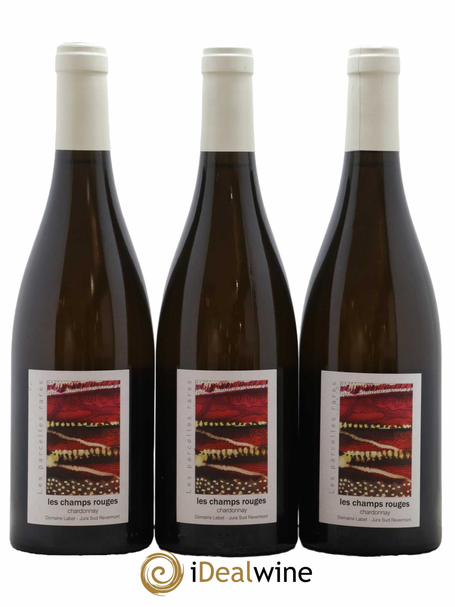 Côtes du Jura Chardonnay Les Champs Rouges Romain - Julien - Charline Labet 2020 - Lot de 3 bouteilles - 0