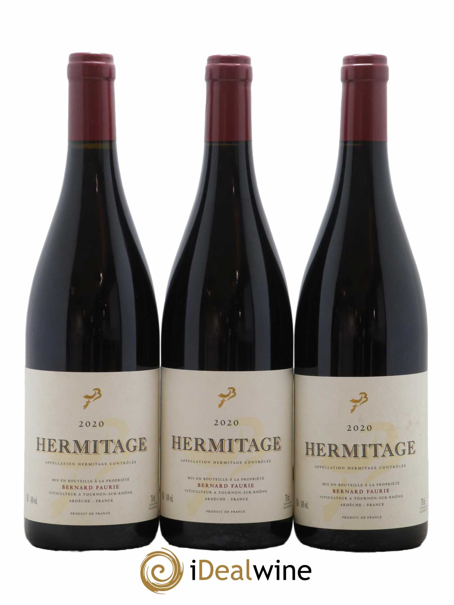 Hermitage Les Bessards (capsule rouge) Bernard Faurie 2020 - Lot de 3 bouteilles - 0