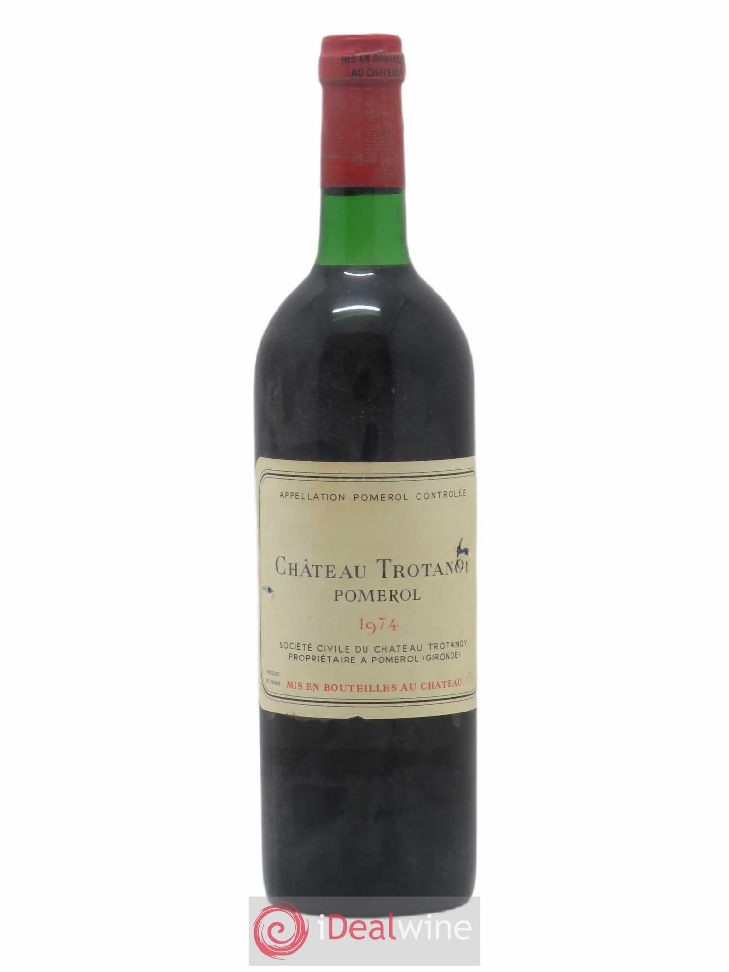 Château Trotanoy 1974 - Lot de 1 bouteille - 0