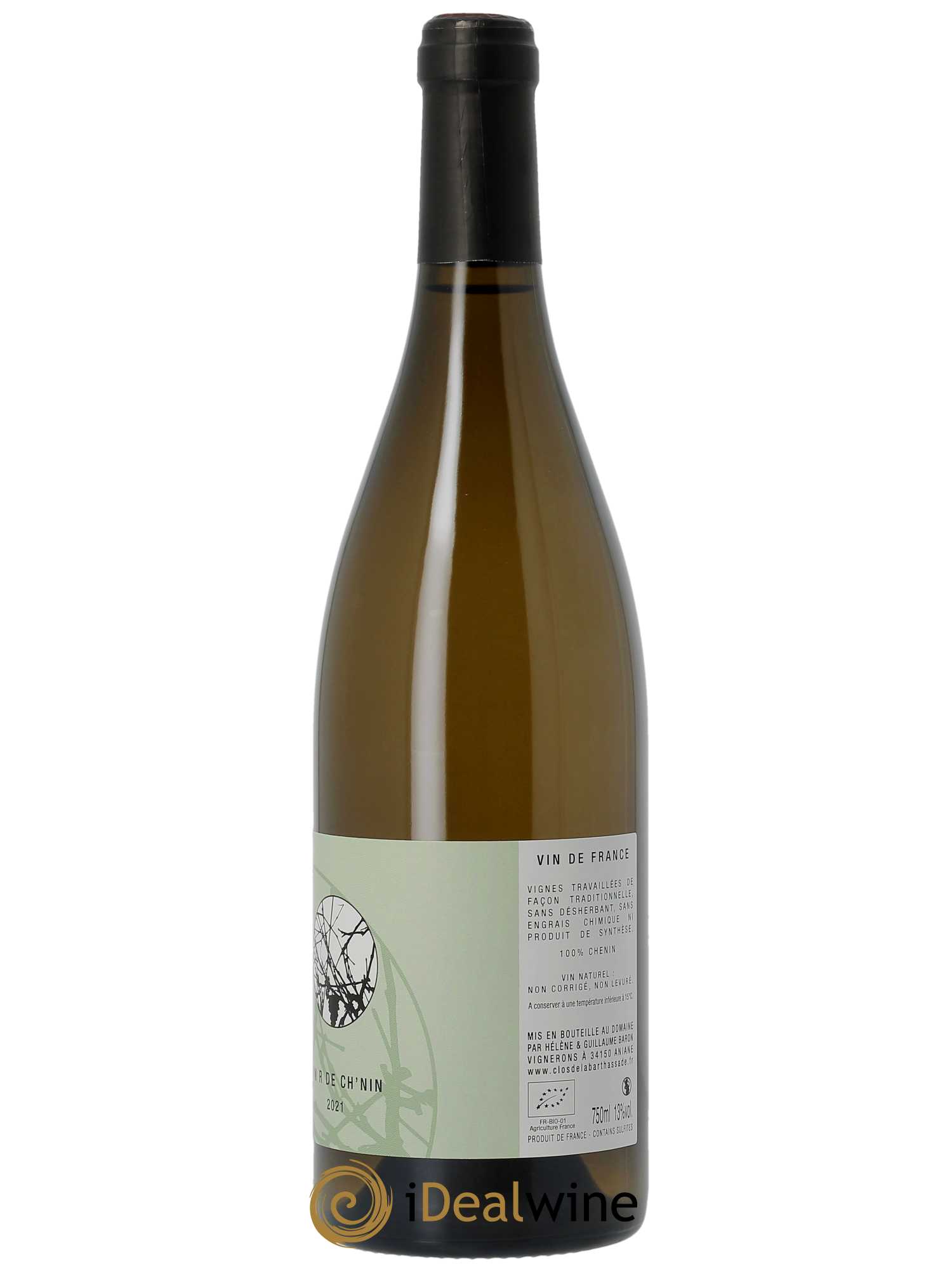 Vin de France Pur Chenin Le Clos de la Barthassade 2021 - Lot de 1 bouteille - 1