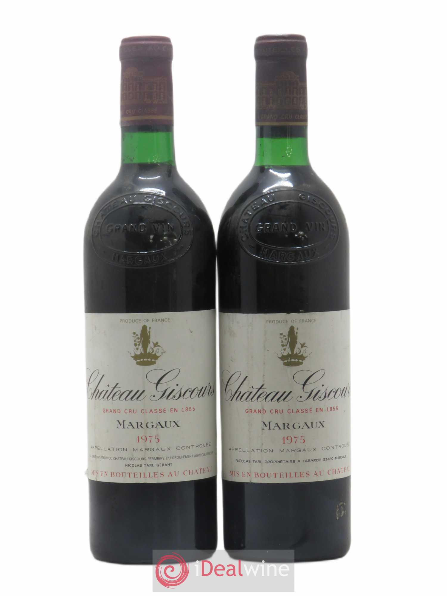 Château Giscours 3ème Grand Cru Classé 1975 - Lot de 2 bouteilles - 0