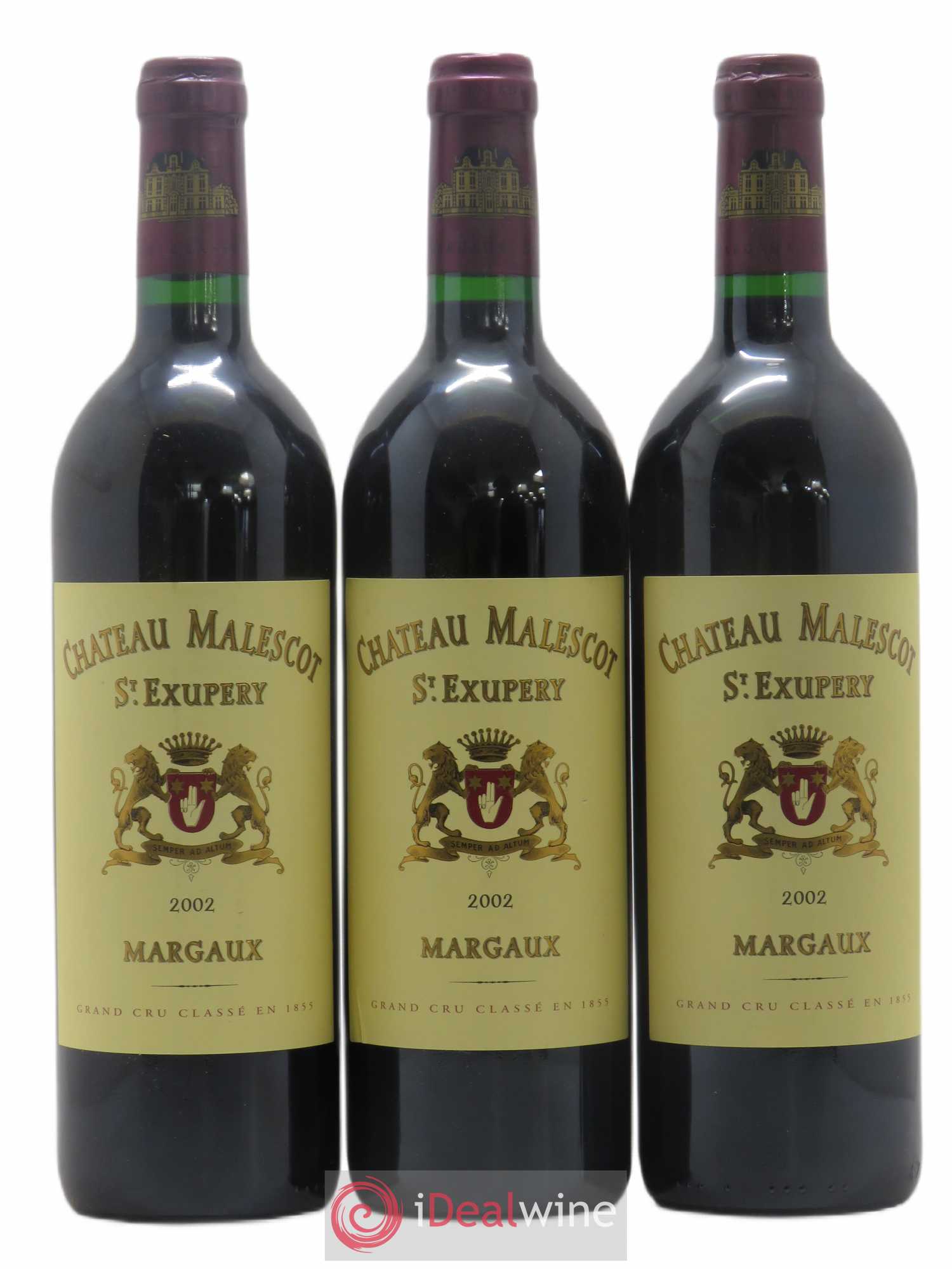 Château Malescot Saint-Exupéry 3ème Grand Cru Classé 2002 - Lot de 3 bouteilles - 0