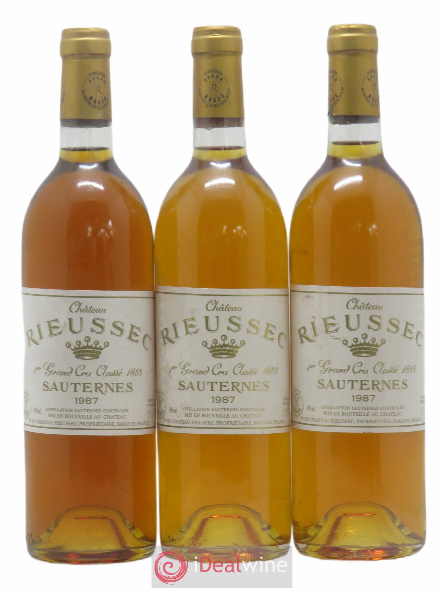 Château Rieussec 1er Grand Cru Classé 1987 - Lotto di 3 bottiglie - 0