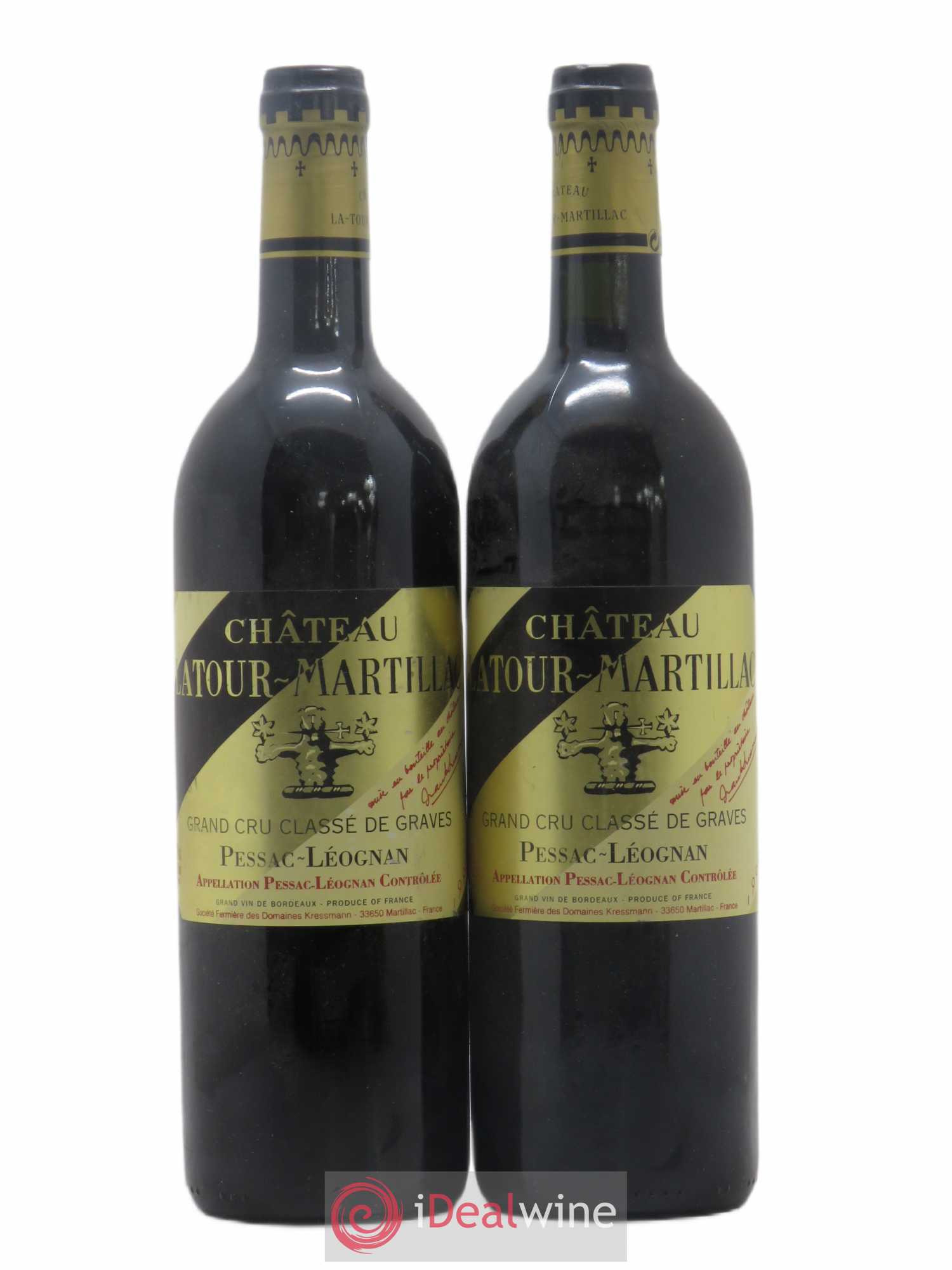 Château Latour-Martillac Cru Classé de Graves 1999 - Lot de 2 bouteilles - 0