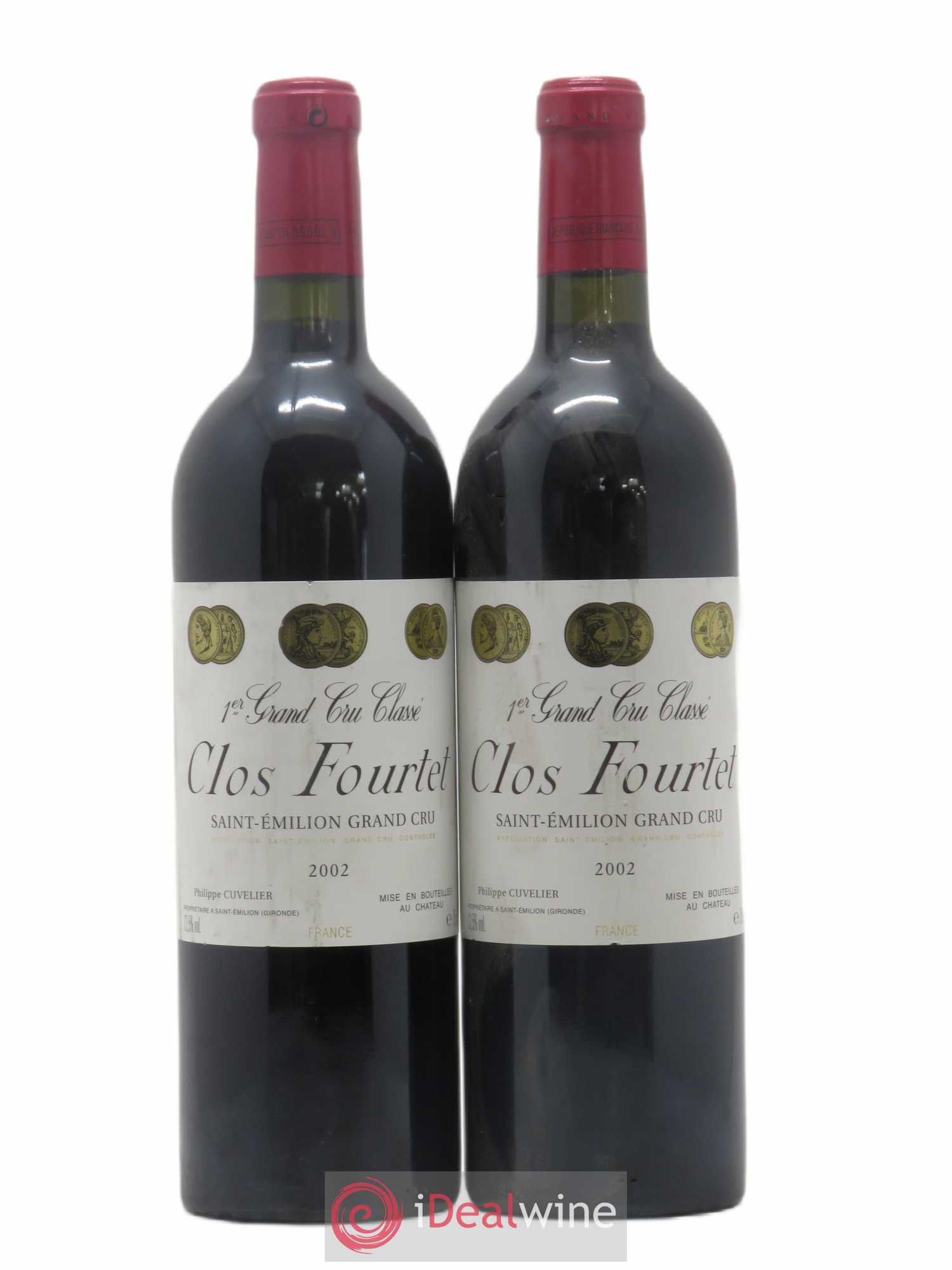 Clos Fourtet 1er Grand Cru Classé B 2002 - Lot de 2 bouteilles - 0