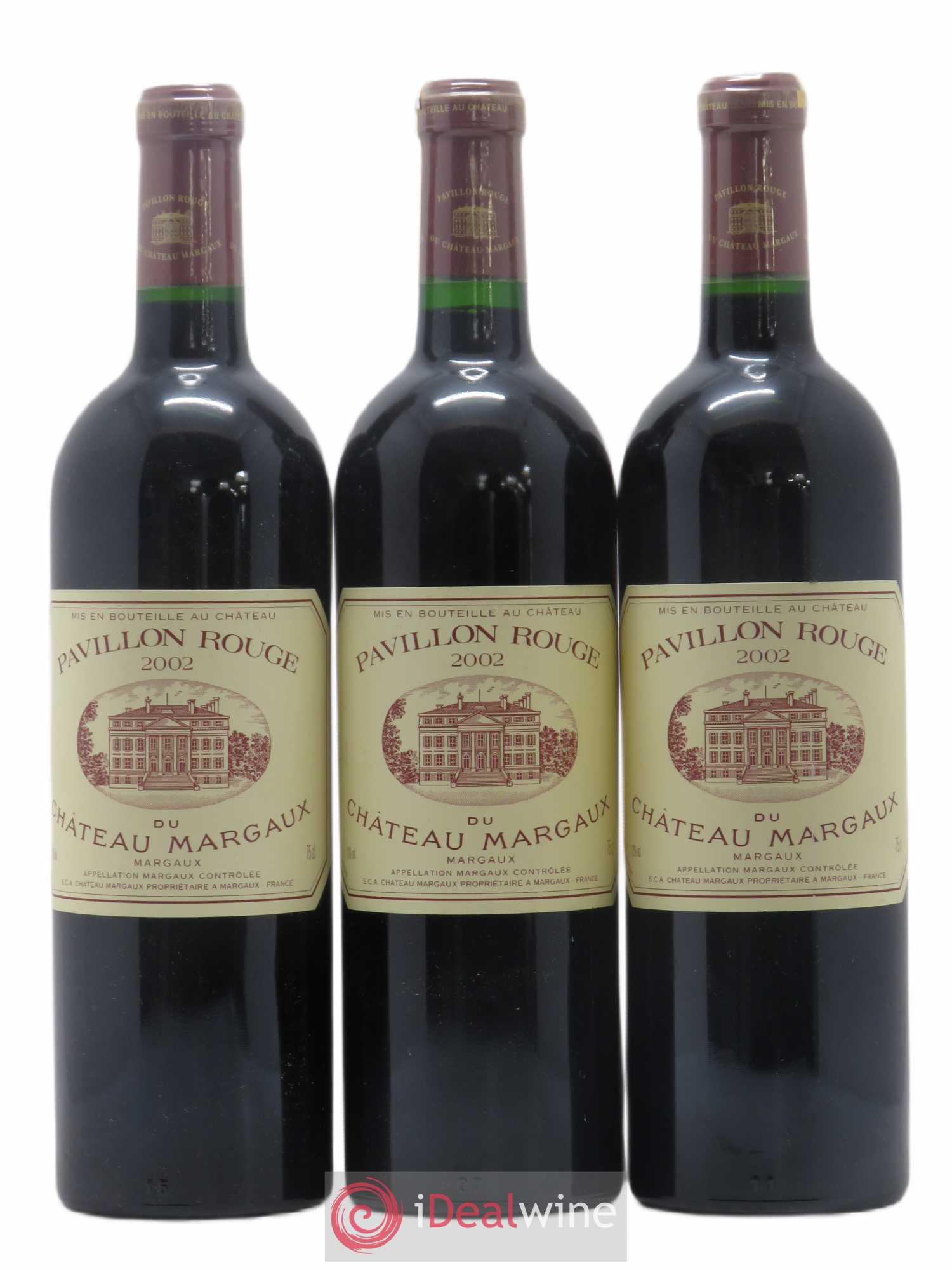 Pavillon Rouge du Château Margaux Second Vin 2002 - Lot de 3 bouteilles - 0