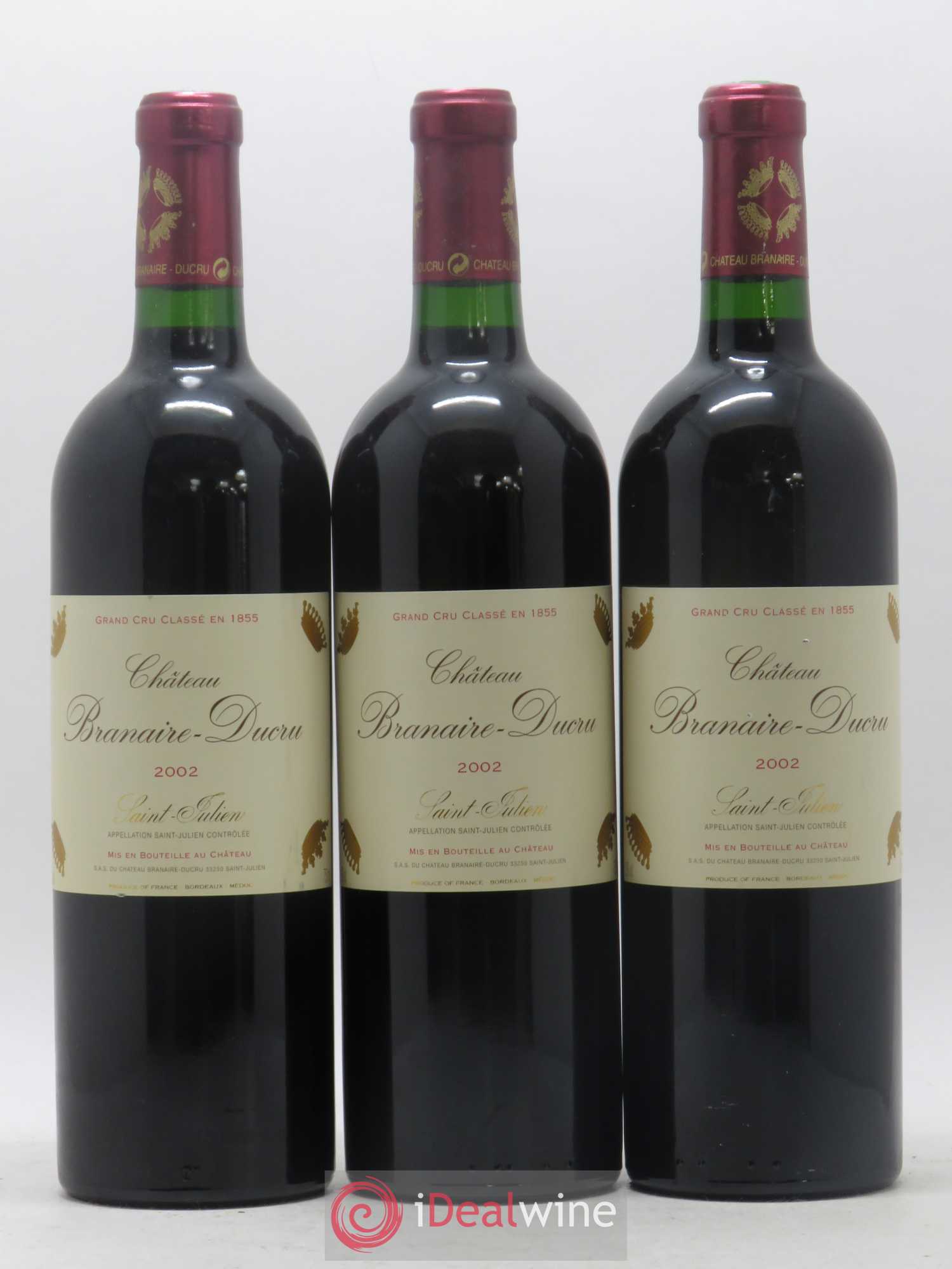 Château Branaire Ducru 4ème Grand Cru Classé 2002 - Lot de 6 bouteilles - 1