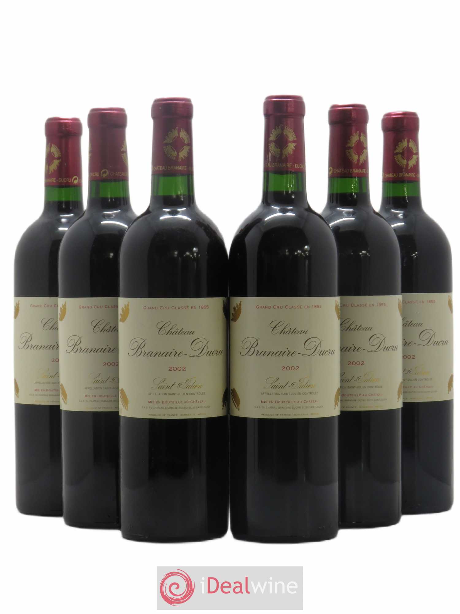 Château Branaire Ducru 4ème Grand Cru Classé 2002 - Lot de 6 bouteilles - 0