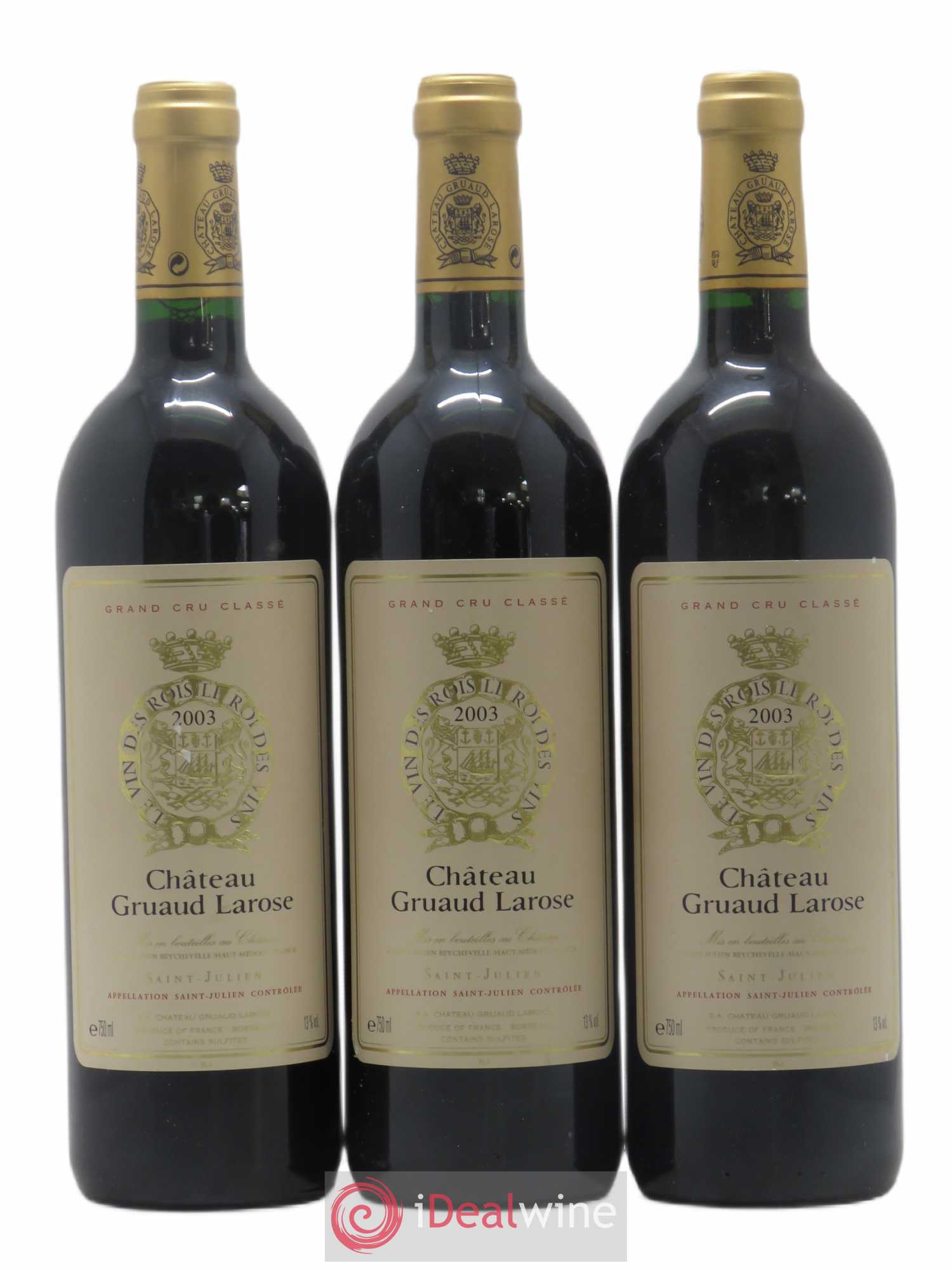 Château Gruaud Larose 2ème Grand Cru Classé 2003 - Lot de 3 bouteilles - 0