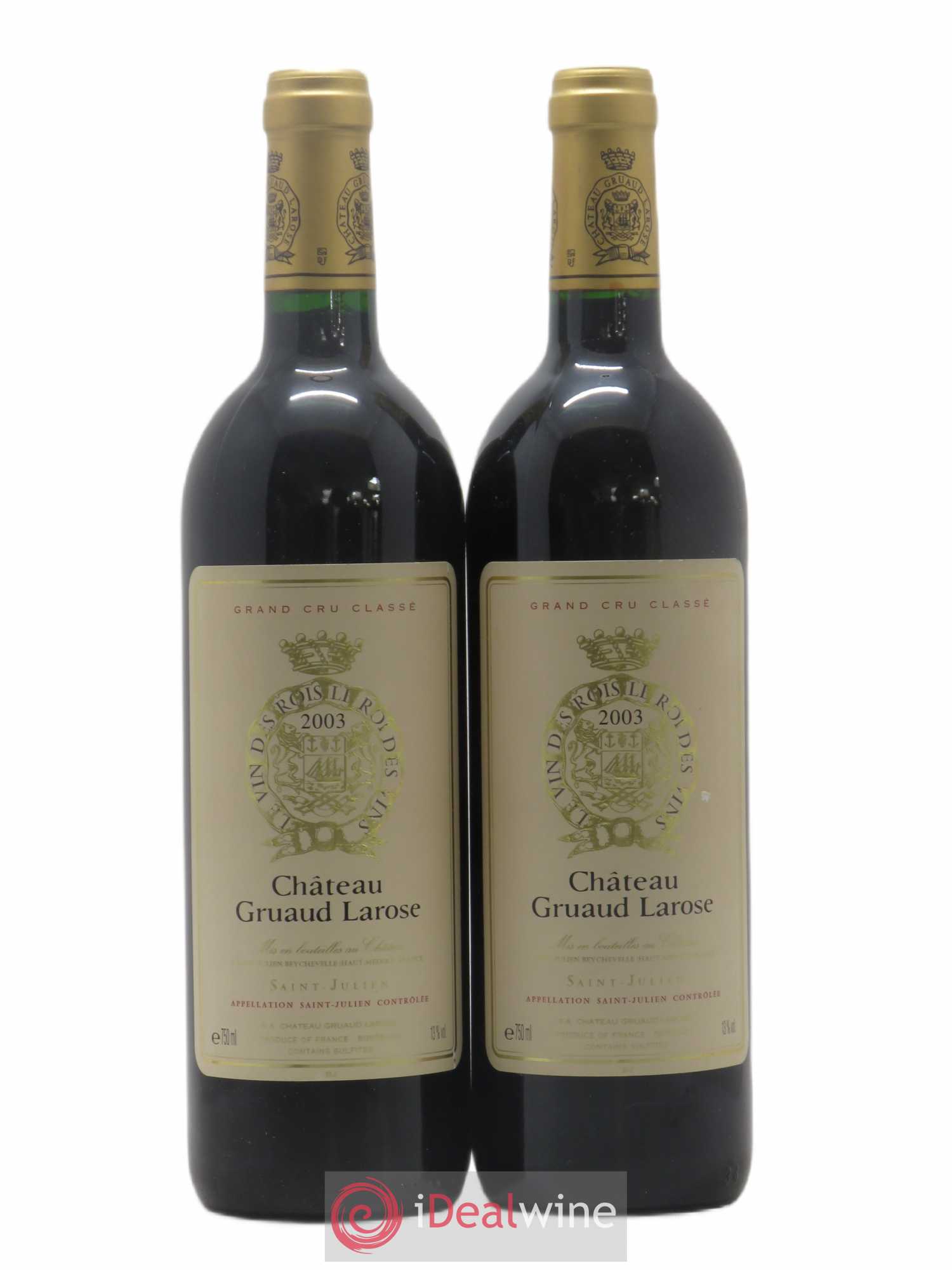 Château Gruaud Larose 2ème Grand Cru Classé 2003 - Lot de 2 bouteilles - 0