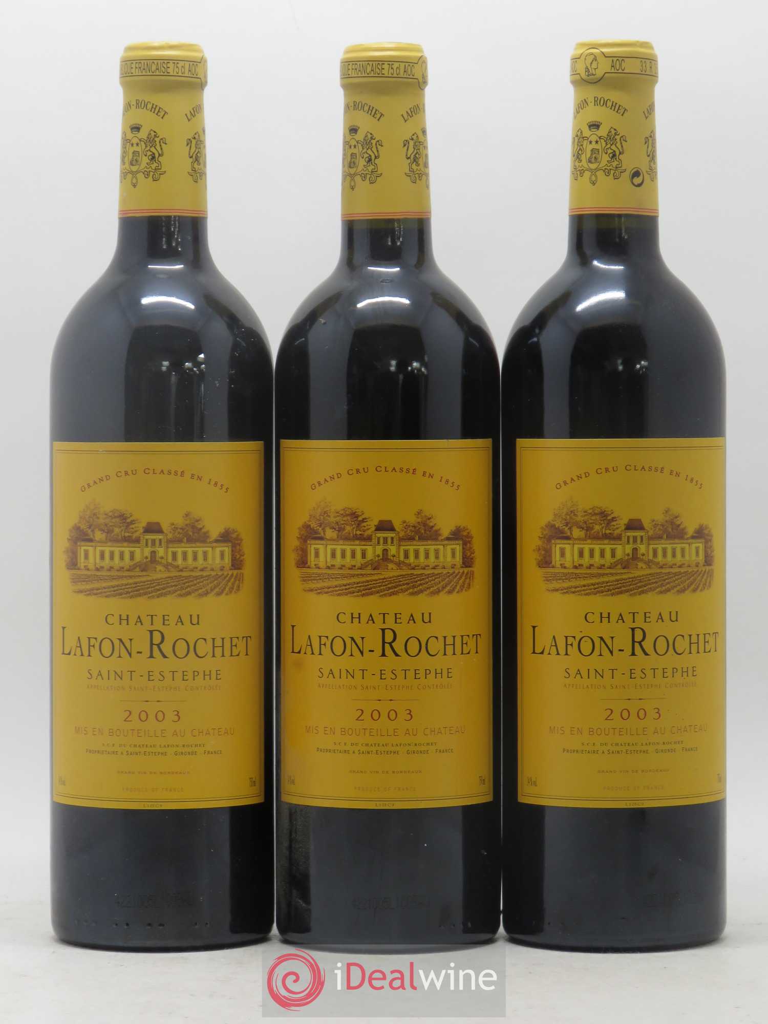 Château Lafon Rochet 4ème Grand Cru Classé 2003 - Lot de 6 bouteilles - 1