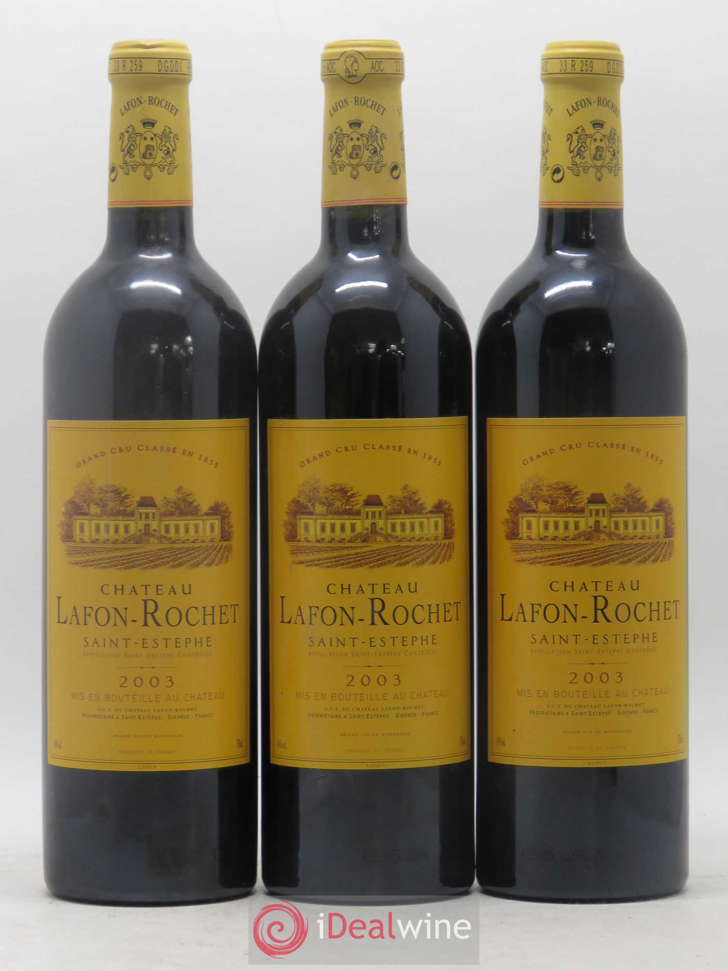 Château Lafon Rochet 4ème Grand Cru Classé 2003 - Lot de 6 bouteilles - 2