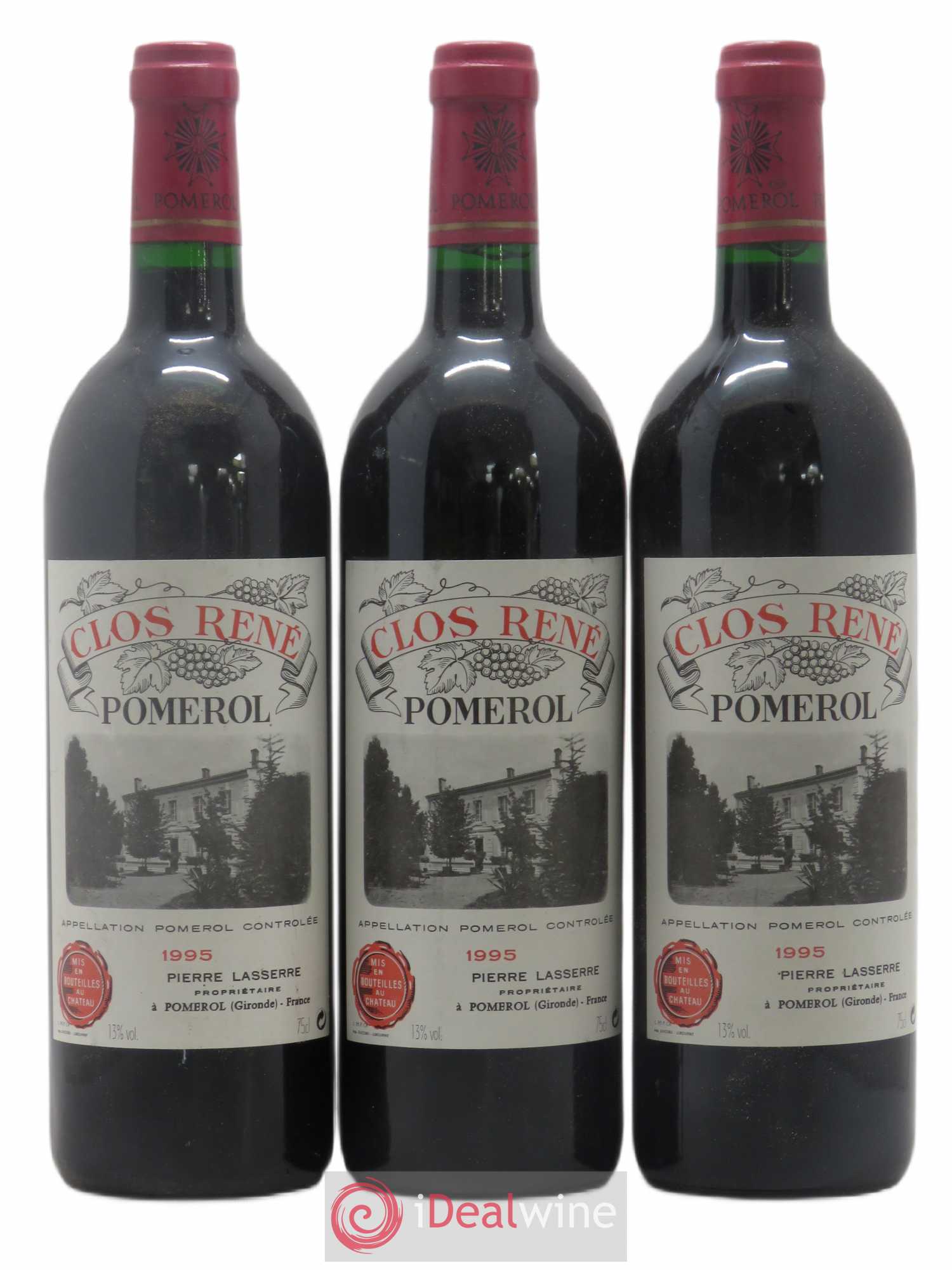 Clos René 1995 - Lot of 3 bottles - 0