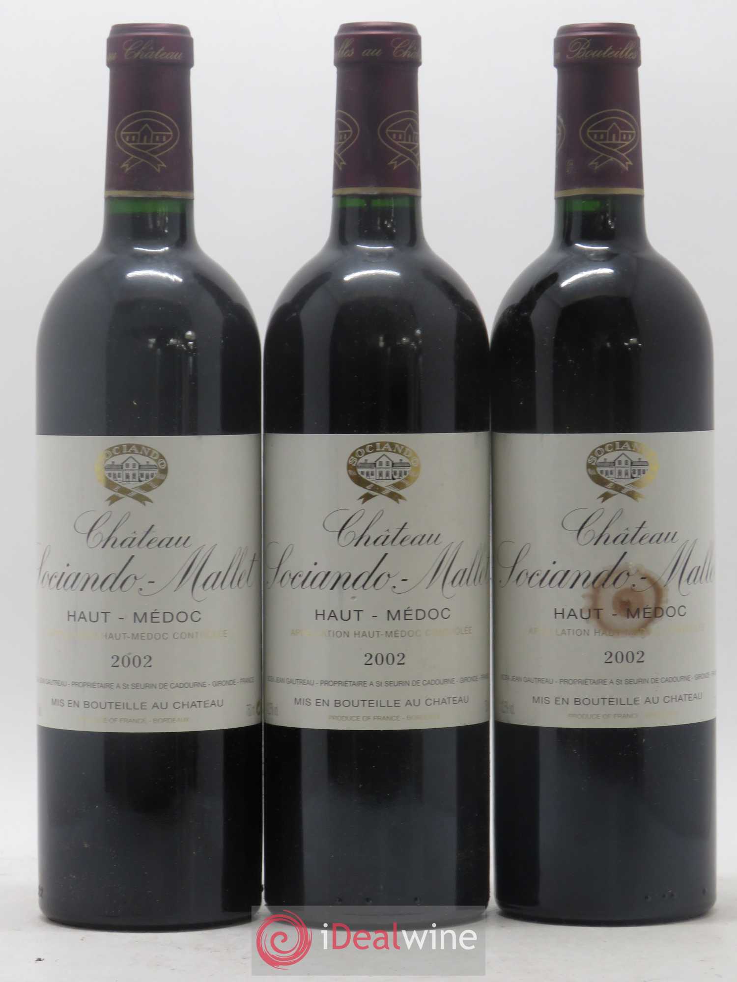 Château Sociando Mallet 2002 - Lot de 6 bouteilles - 2