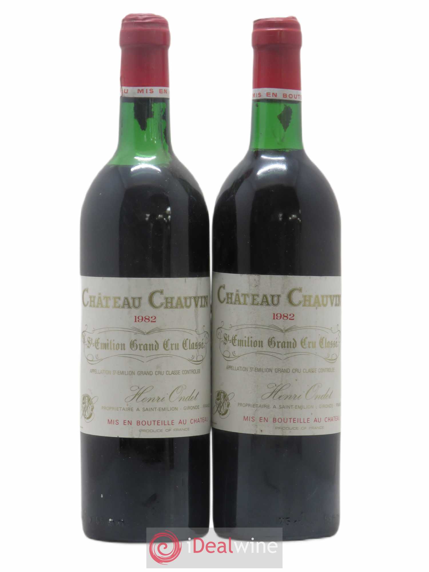 Château Chauvin Grand Cru Classé 1982 - Lot de 2 bouteilles - 0