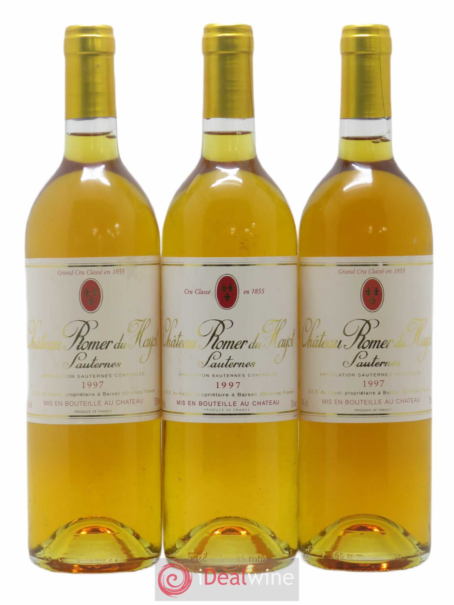 Château Romer du Hayot 2ème Grand Cru Classé 1997 - Lotto di 3 bottiglie - 0