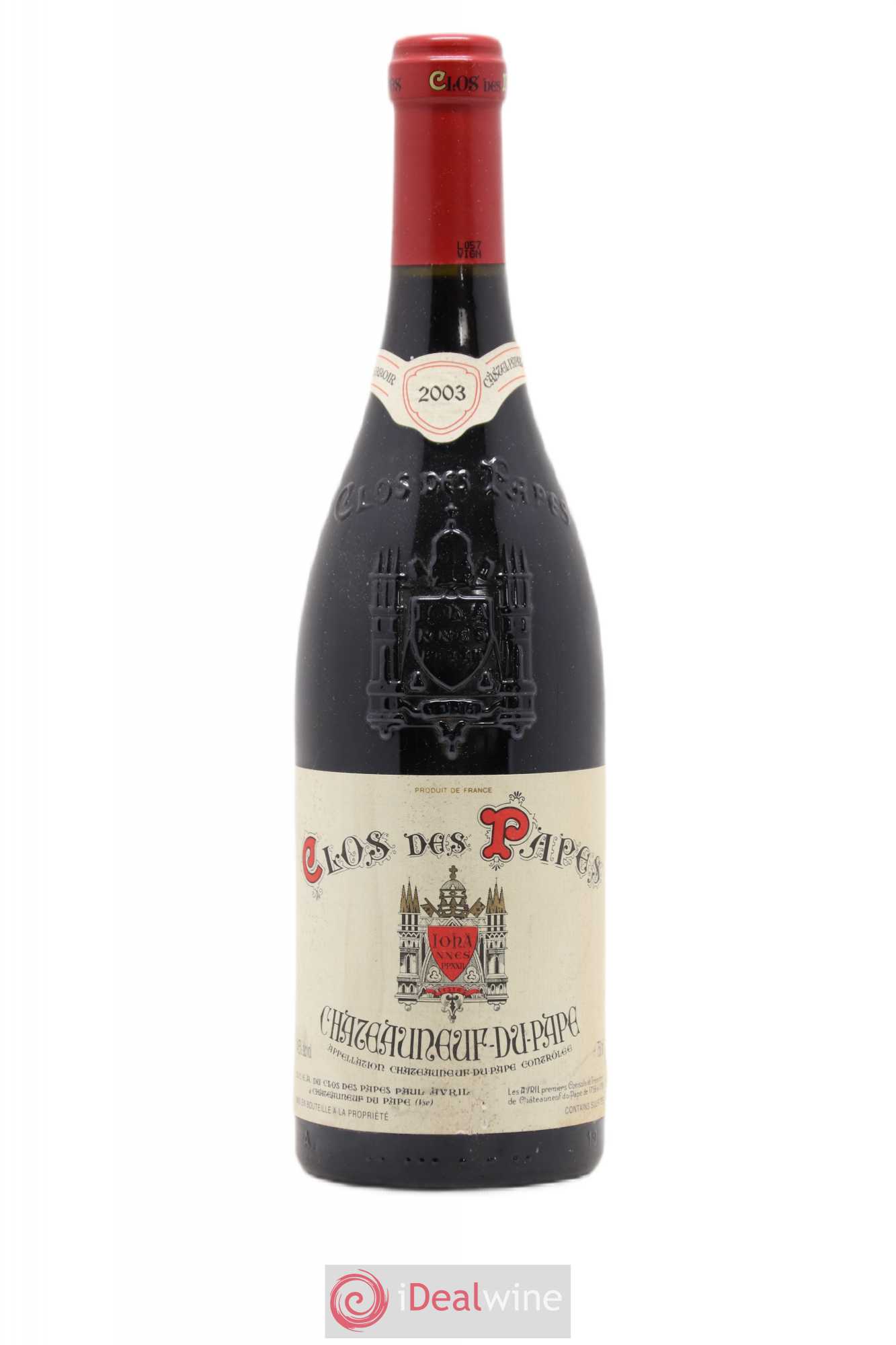 Châteauneuf-du-Pape Clos des Papes - Paul Avril 2003 - Lot de 1 bouteille - 0
