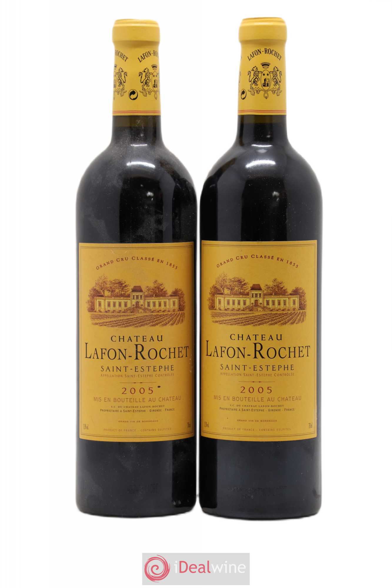 Château Lafon Rochet 4ème Grand Cru Classé 2005 - Lot de 2 bouteilles - 0