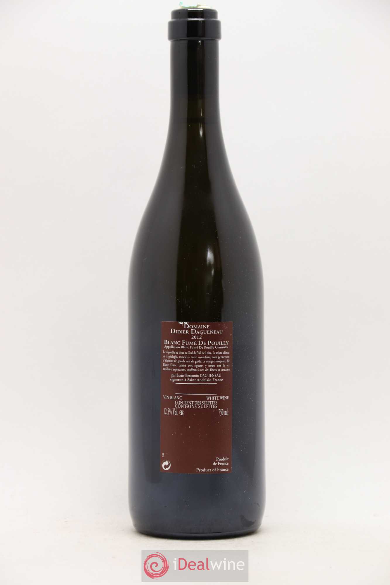 Vin de France (anciennement Pouilly-Fumé) Pur Sang Dagueneau (Domaine Didier - Louis-Benjamin) 2012 - Lot de 1 bouteille - 1