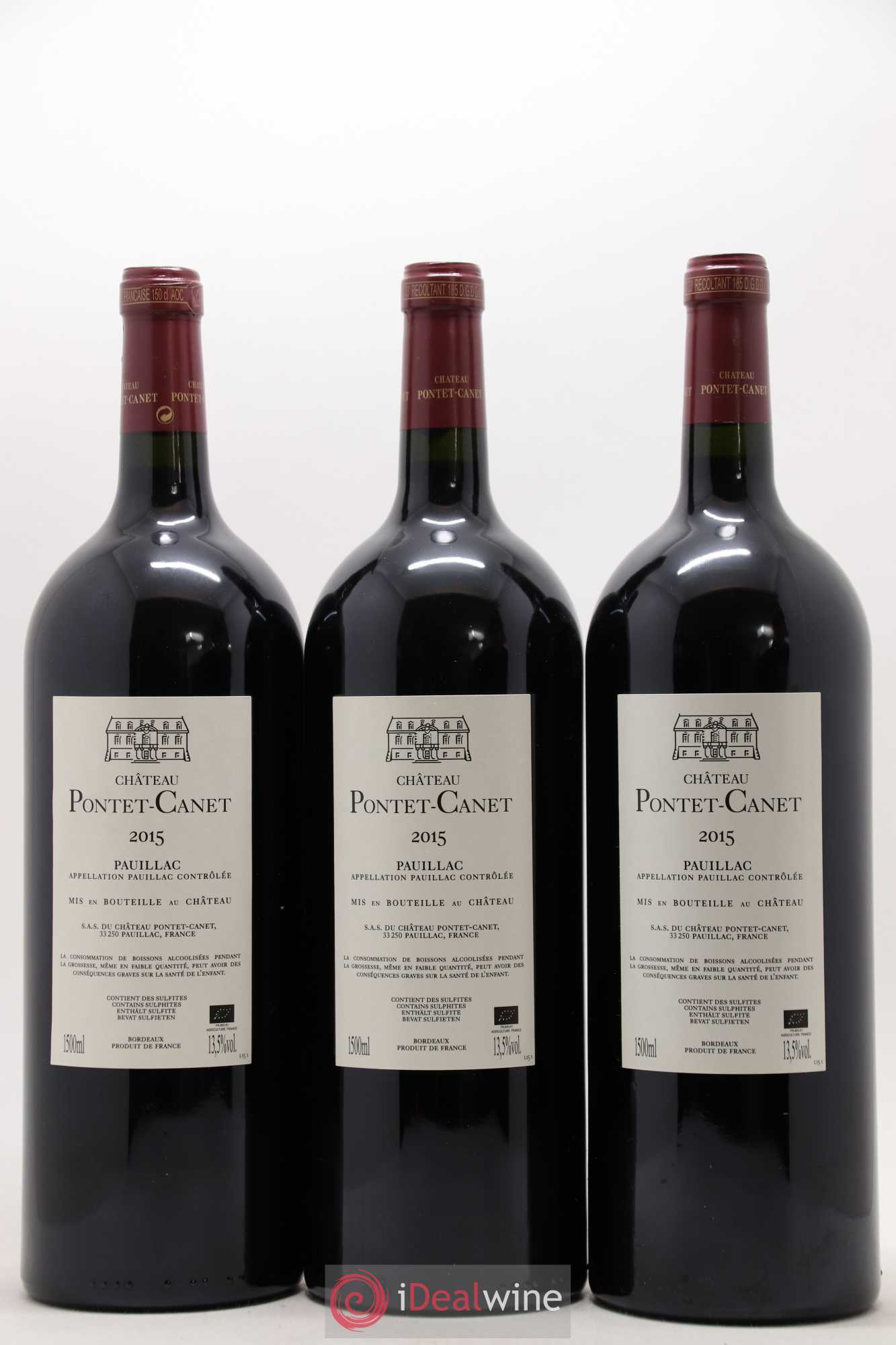 Château Pontet Canet 5ème Grand Cru Classé 2015 - Lot de 3 magnums - 1
