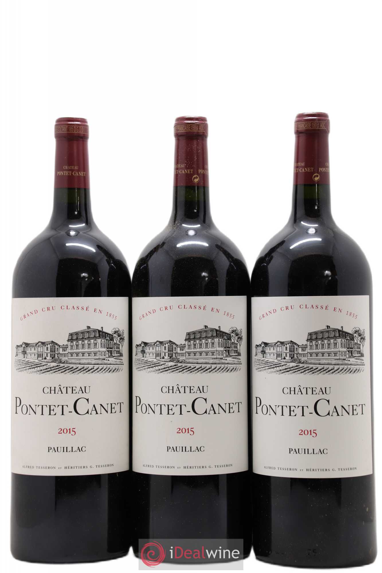 Château Pontet Canet 5ème Grand Cru Classé 2015 - Lot de 3 magnums - 0