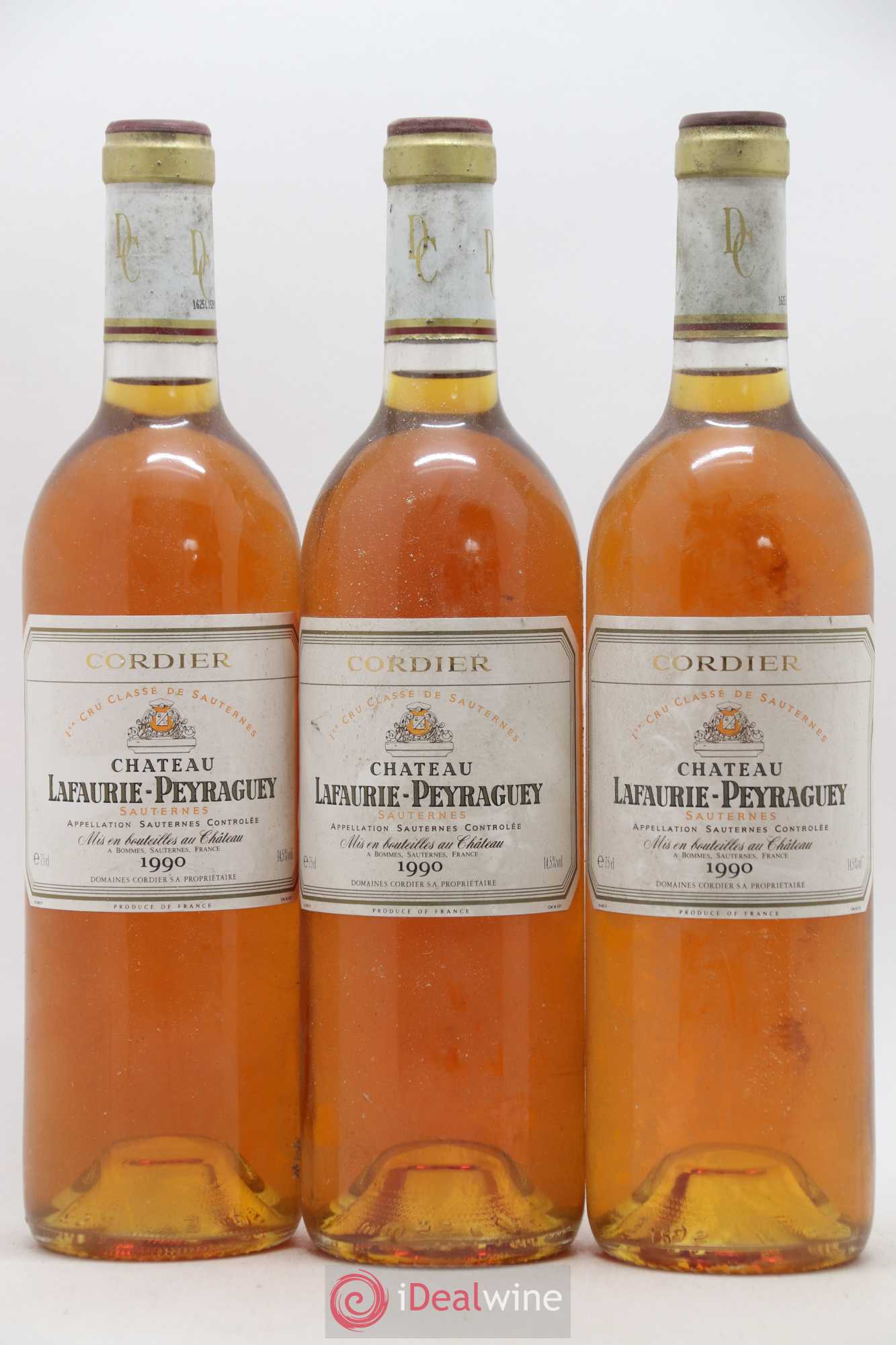 Château Lafaurie-Peyraguey 1er Grand Cru Classé 1990 - Lotto di 6 bottiglie - 1